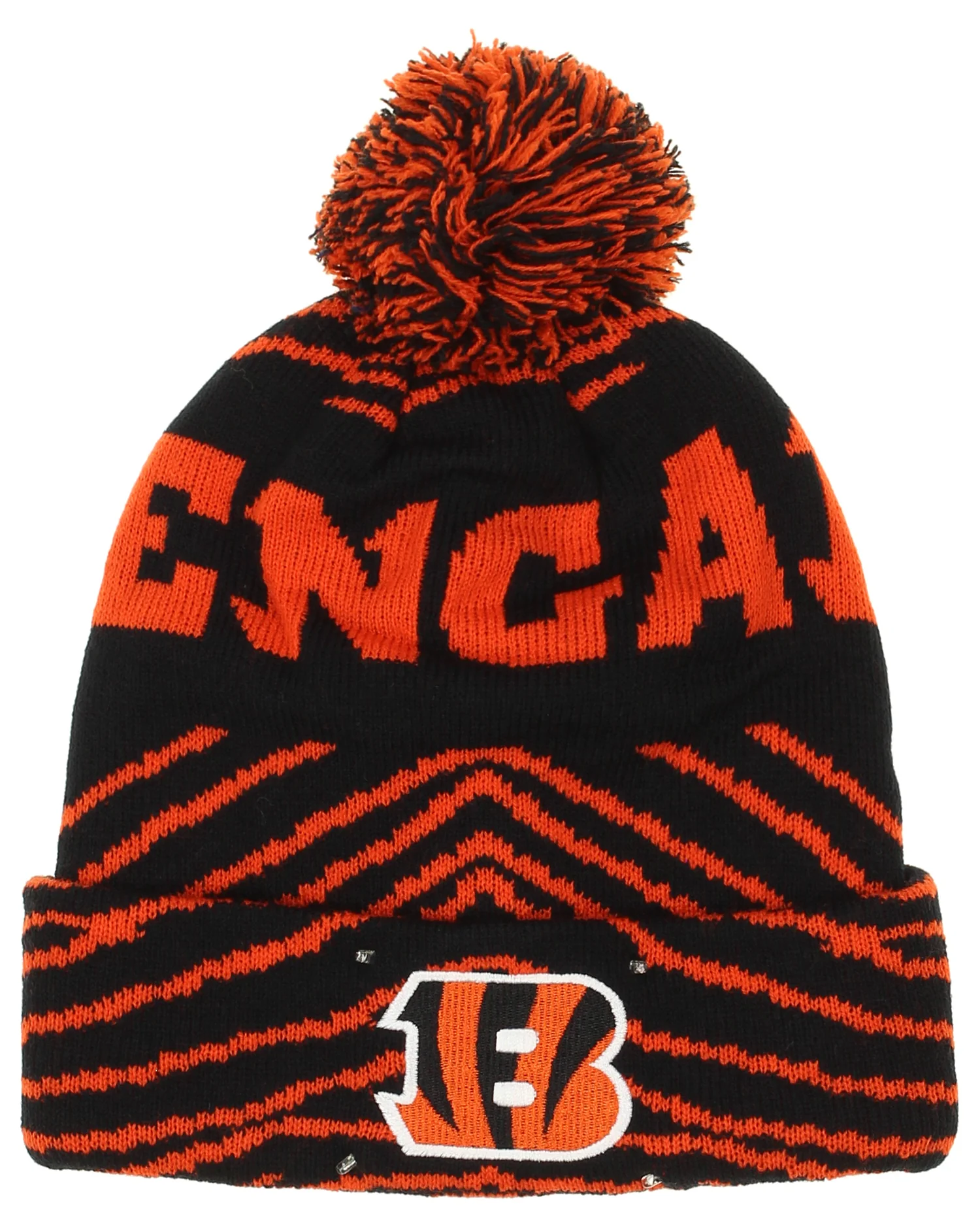 FOCO X Zubaz NFL Collab 3 Pack Glove Scarf & Hat Outdoor Winter Set, Cincinnati Bengals - Image 4