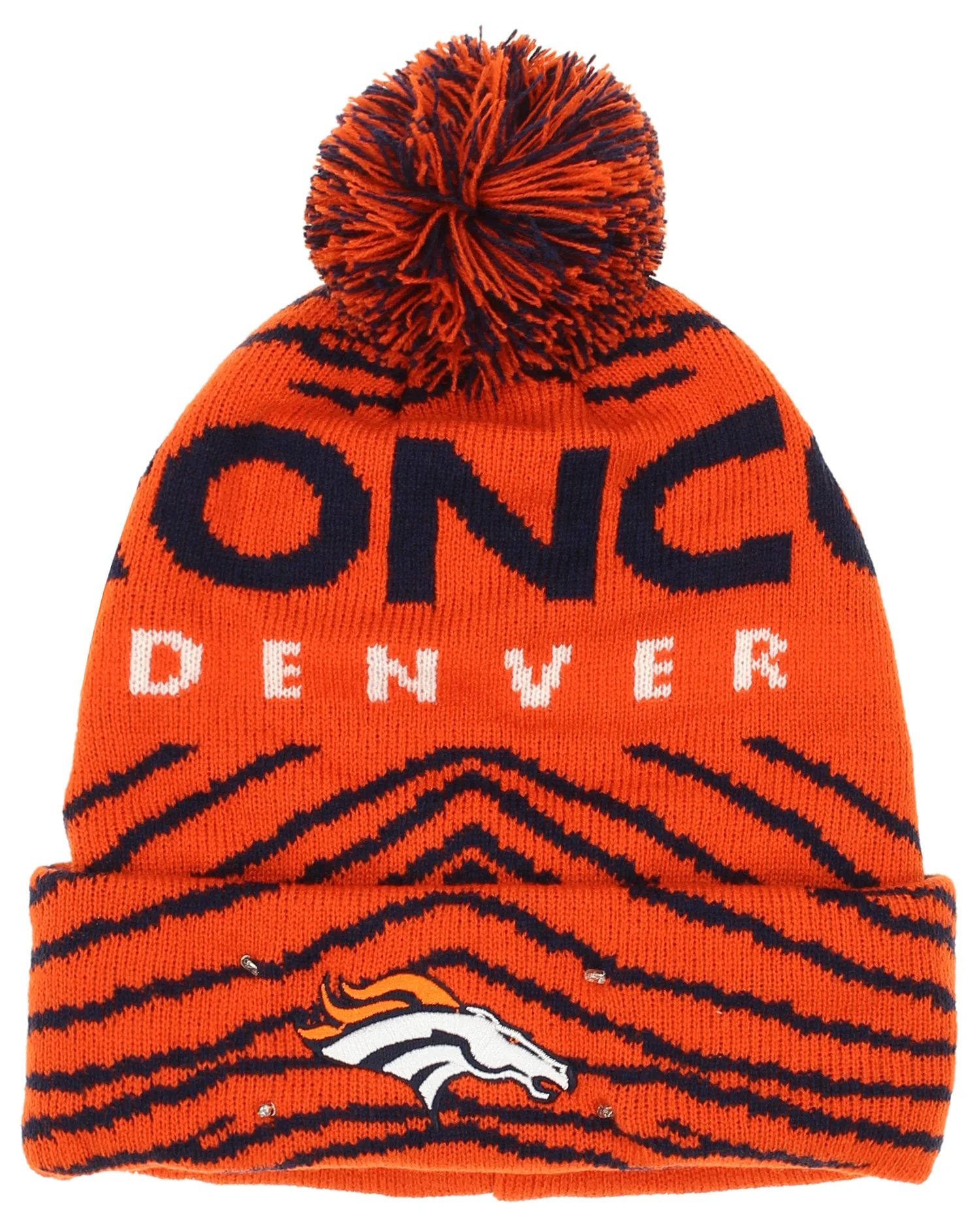 FOCO X Zubaz NFL Collab 3 Pack Glove Scarf & Hat Outdoor Winter Set, Denver Broncos - Image 4