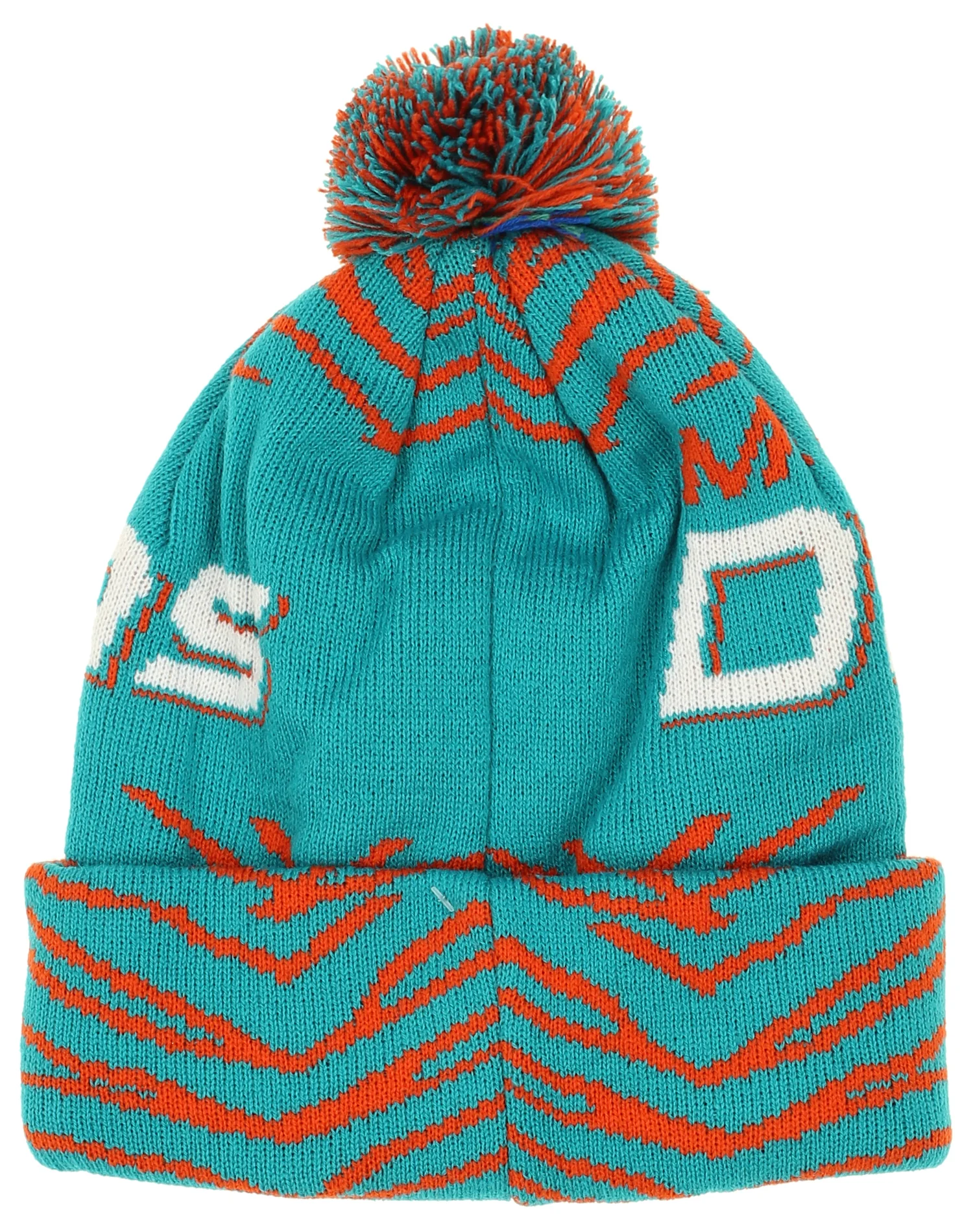FOCO X Zubaz NFL Collab 3 Pack Glove Scarf & Hat Outdoor Winter Set, Miami Dolphins - Image 5