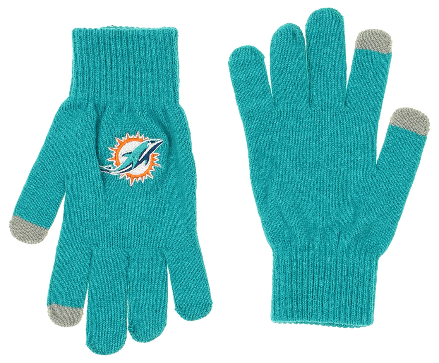 FOCO X Zubaz NFL Collab 3 Pack Glove Scarf & Hat Outdoor Winter Set, Miami Dolphins - Image 6