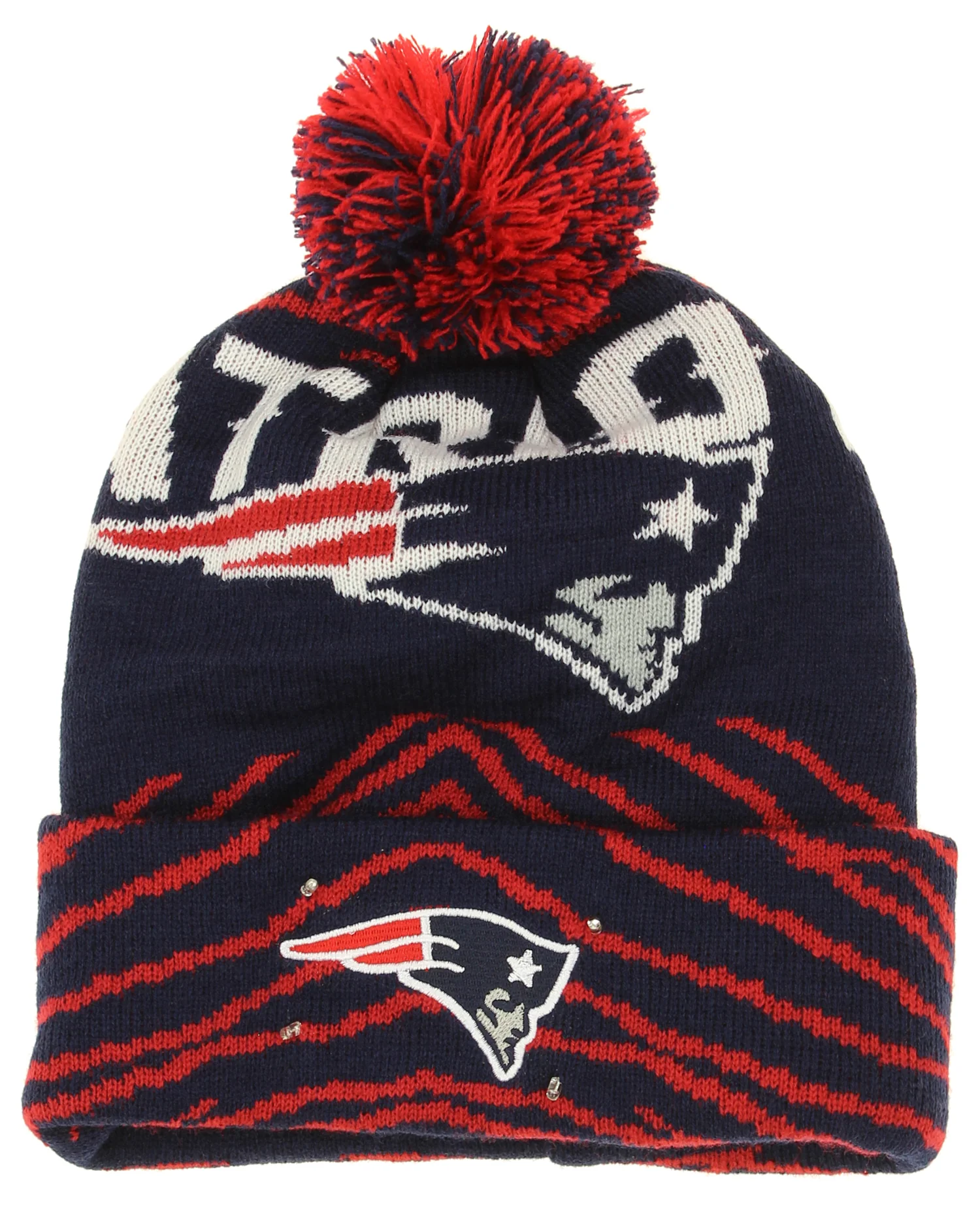 FOCO X Zubaz NFL Collab 3 Pack Glove Scarf & Hat Outdoor Winter Set, New England Patriots - Image 4