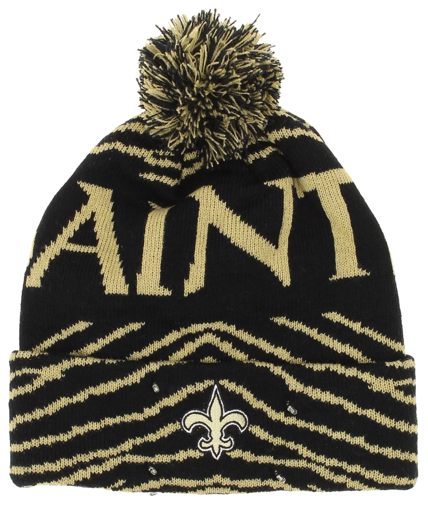 FOCO X Zubaz NFL Collab 3 Pack Glove Scarf & Hat Outdoor Winter Set, New Orleans Saints - Image 4