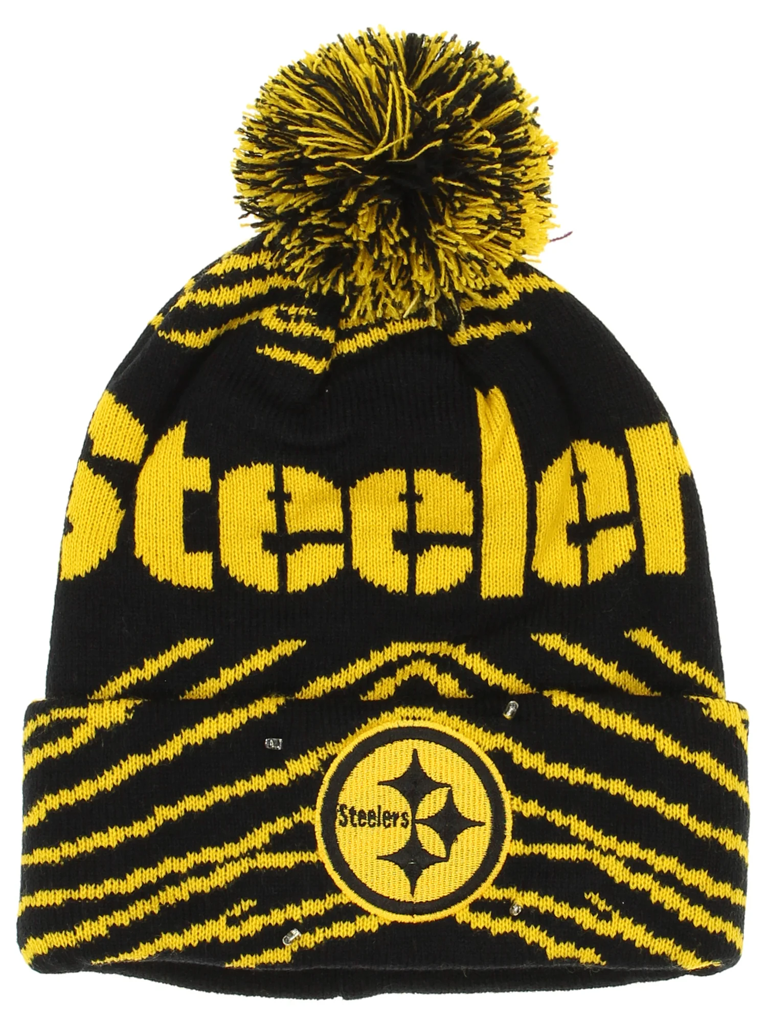 FOCO X Zubaz NFL Collab 3 Pack Glove Scarf & Hat Outdoor Winter Set, Pittsburgh Steelers - Image 4
