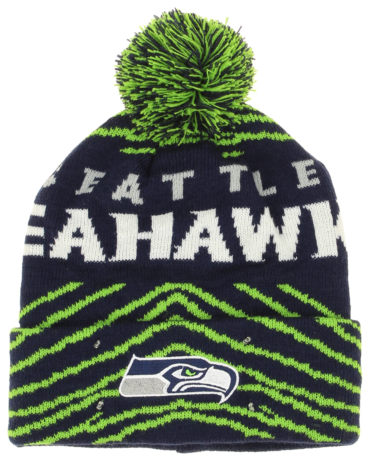 FOCO X Zubaz NFL Collab 3 Pack Glove Scarf & Hat Outdoor Winter Set, Seattle Seahawks - Image 4