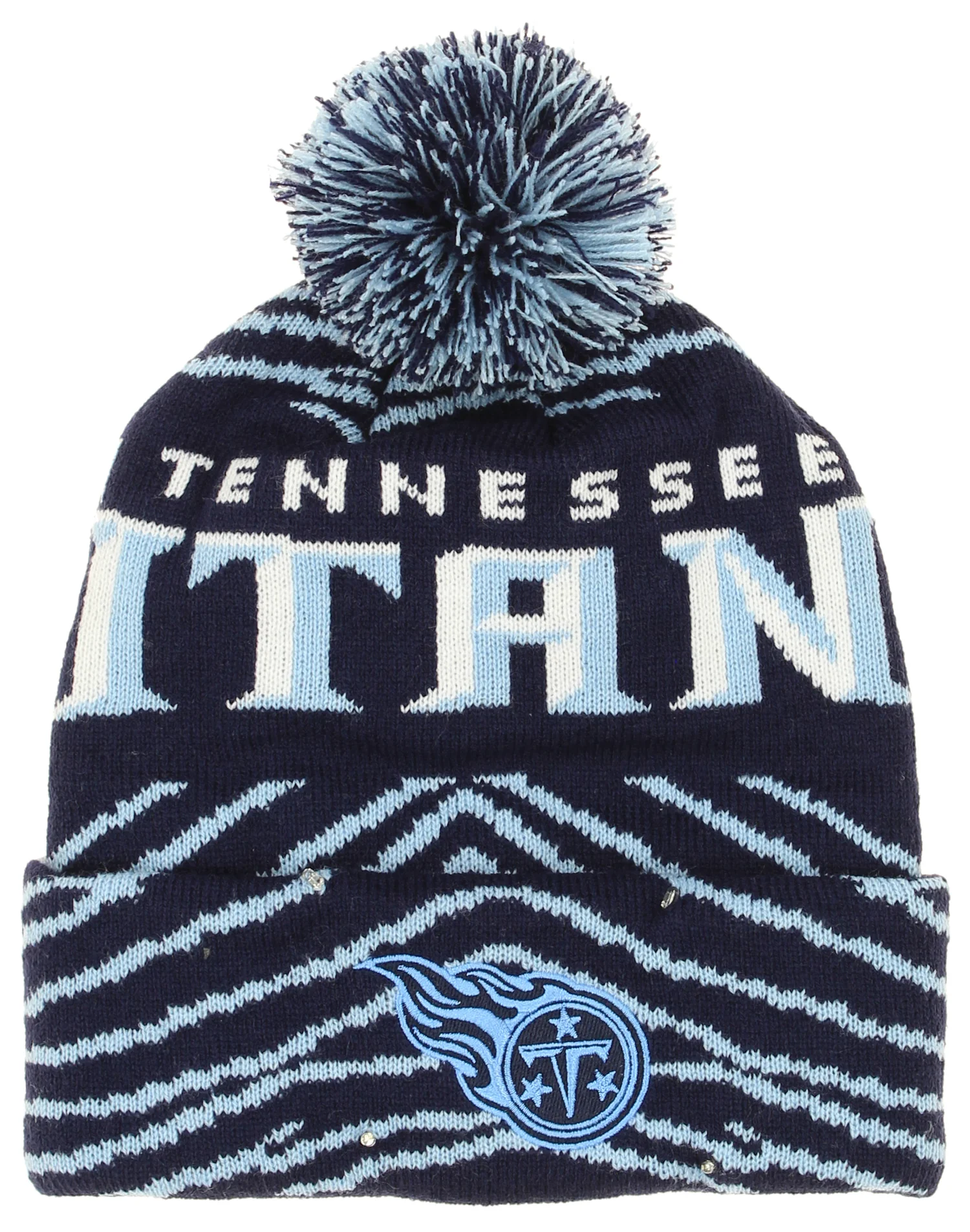 FOCO X Zubaz NFL Collab 3 Pack Glove Scarf & Hat Outdoor Winter Set, Tennessee Titans - Image 4