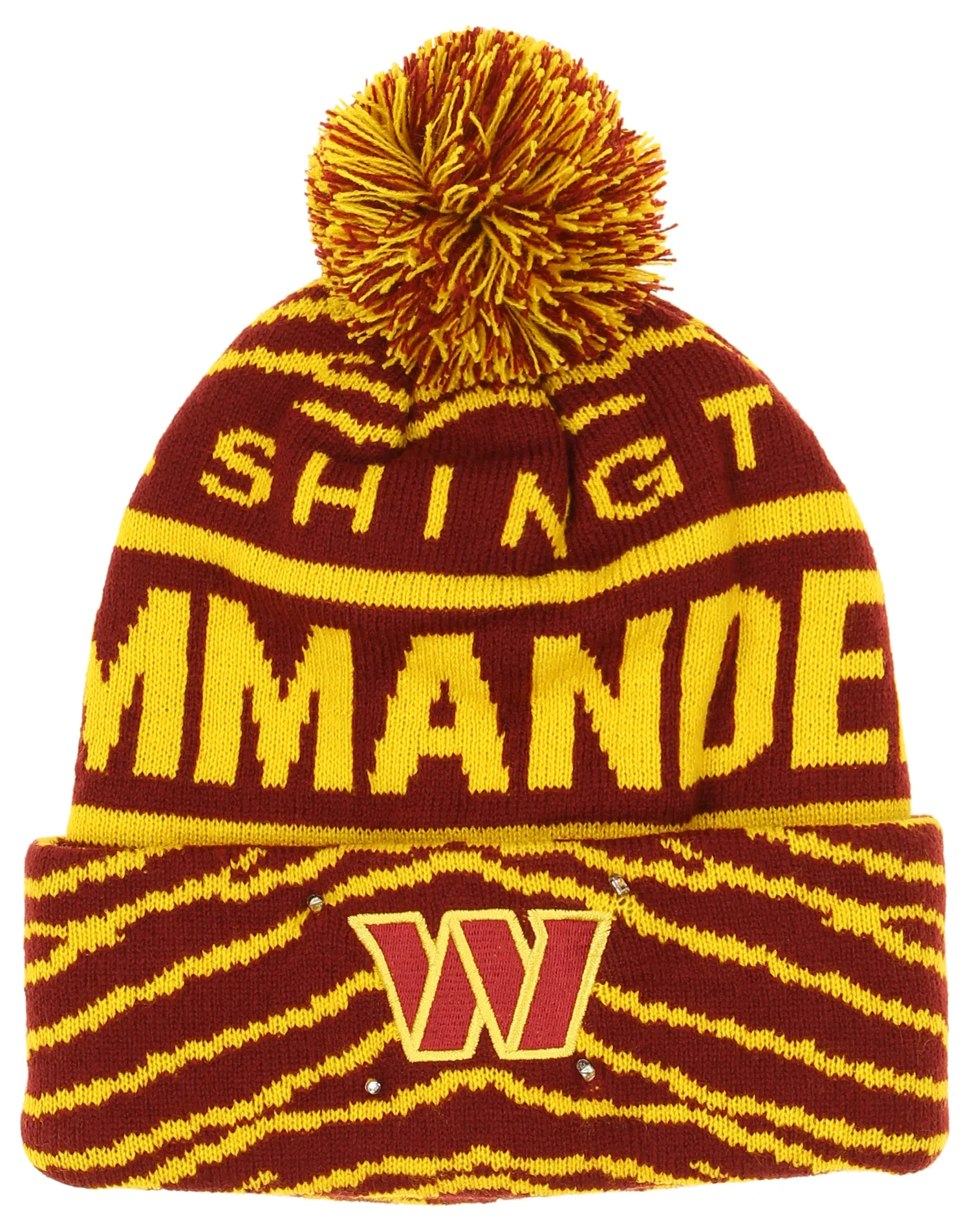 FOCO X Zubaz NFL Collab 3 Pack Glove Scarf & Hat Outdoor Winter Set, Washington Commanders - Image 4