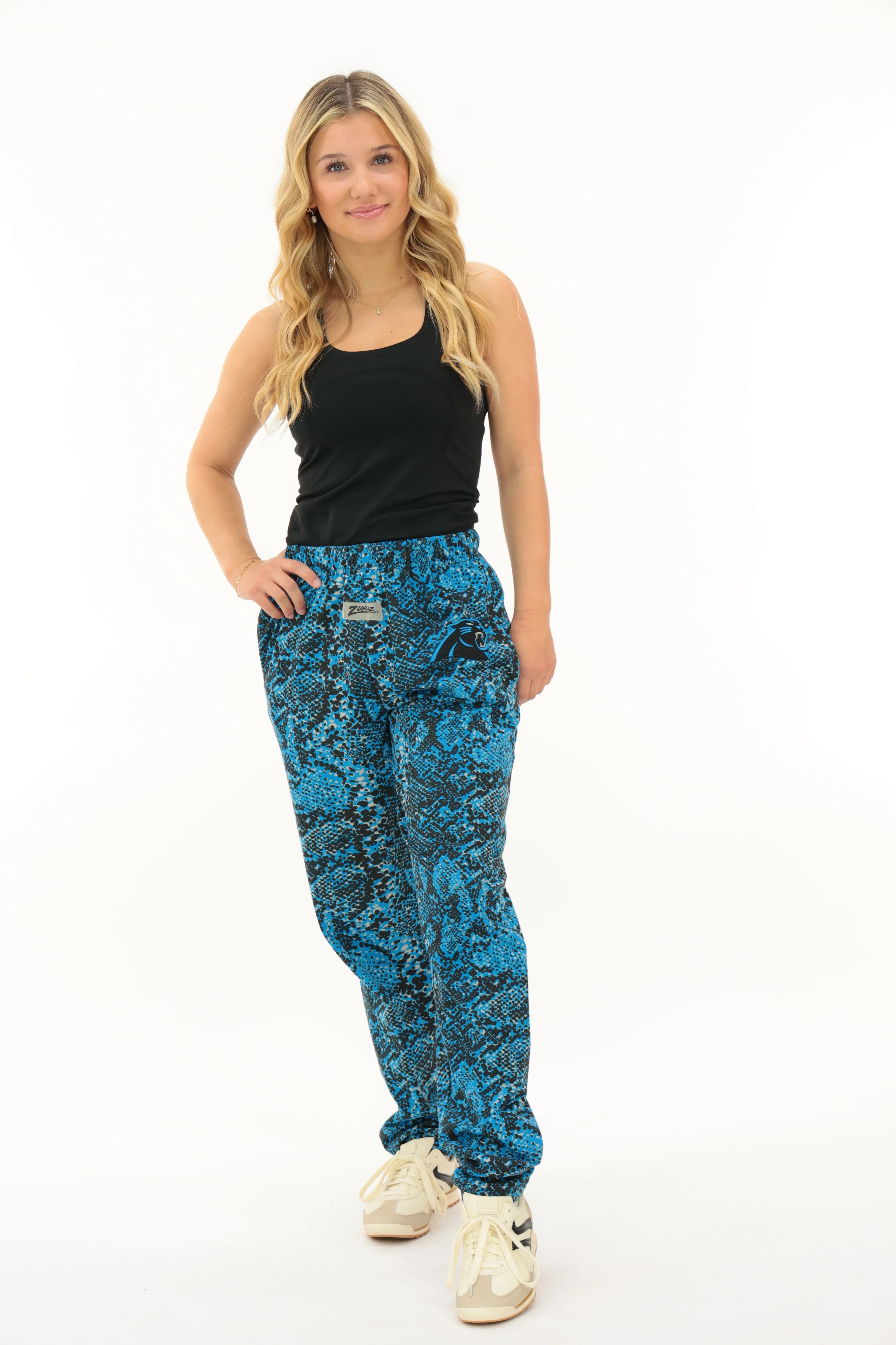 Zubaz Adult Unisex Z88 Snake Pant, NAVY/LIGHT BLUE - Image 2