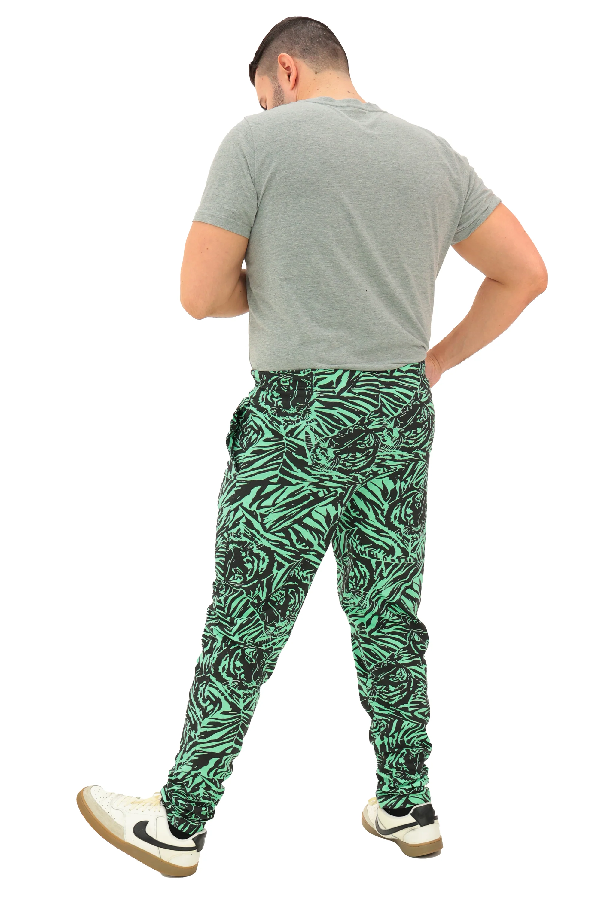 Zubaz Adult Unisex Z88 Tiger Pant, MINT/BLACK - Image 3