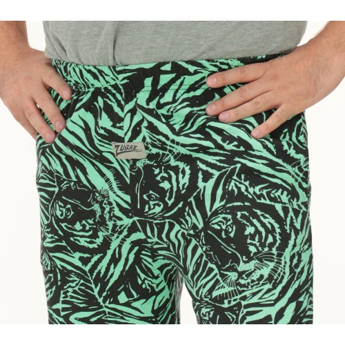 Zubaz Adult Unisex Z88 Tiger Pant, MINT/BLACK - Image 5