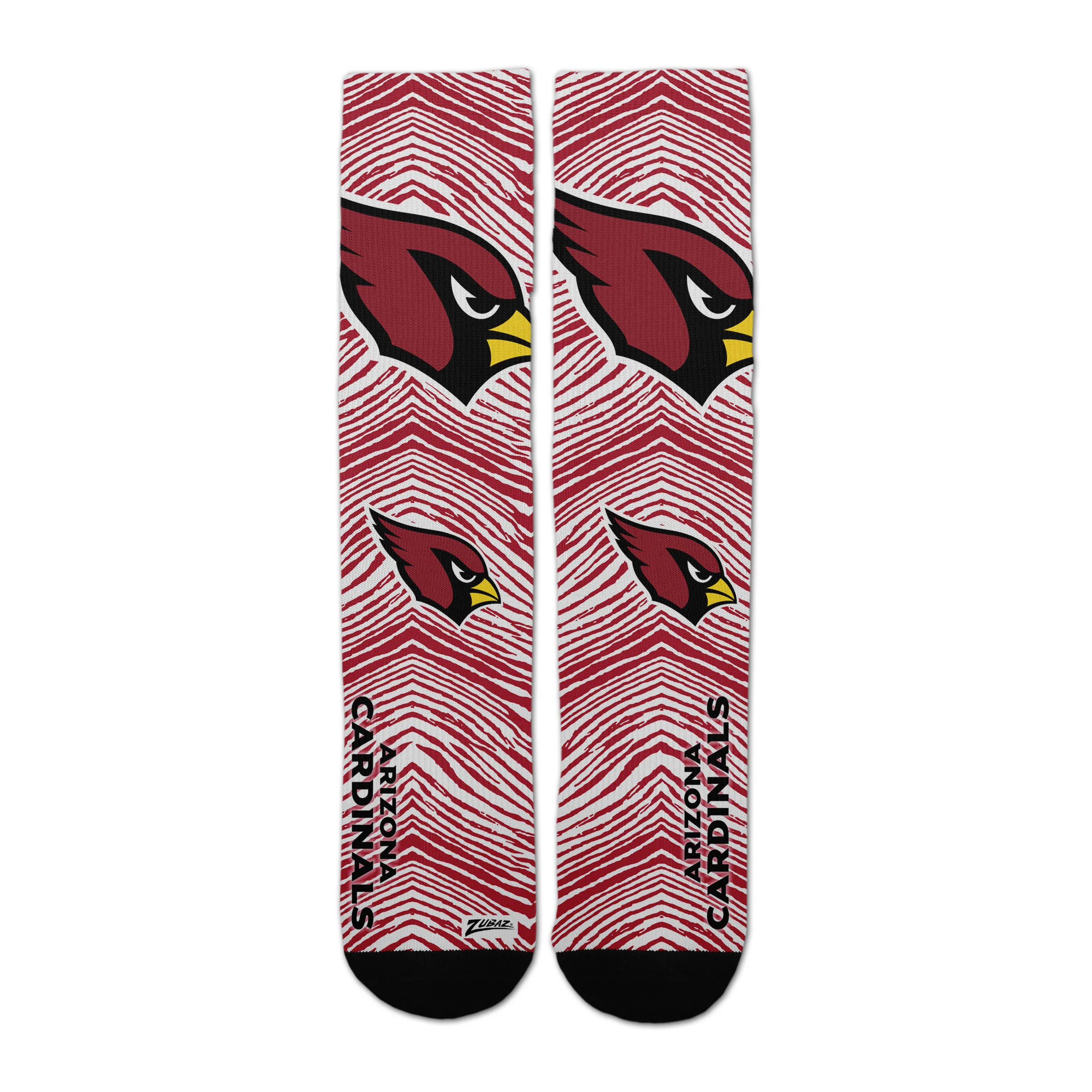 Zubaz By For Bare Feet NFL Zubified Adult and Youth Dress Socks, Arizona Cardinals, Large - Image 3