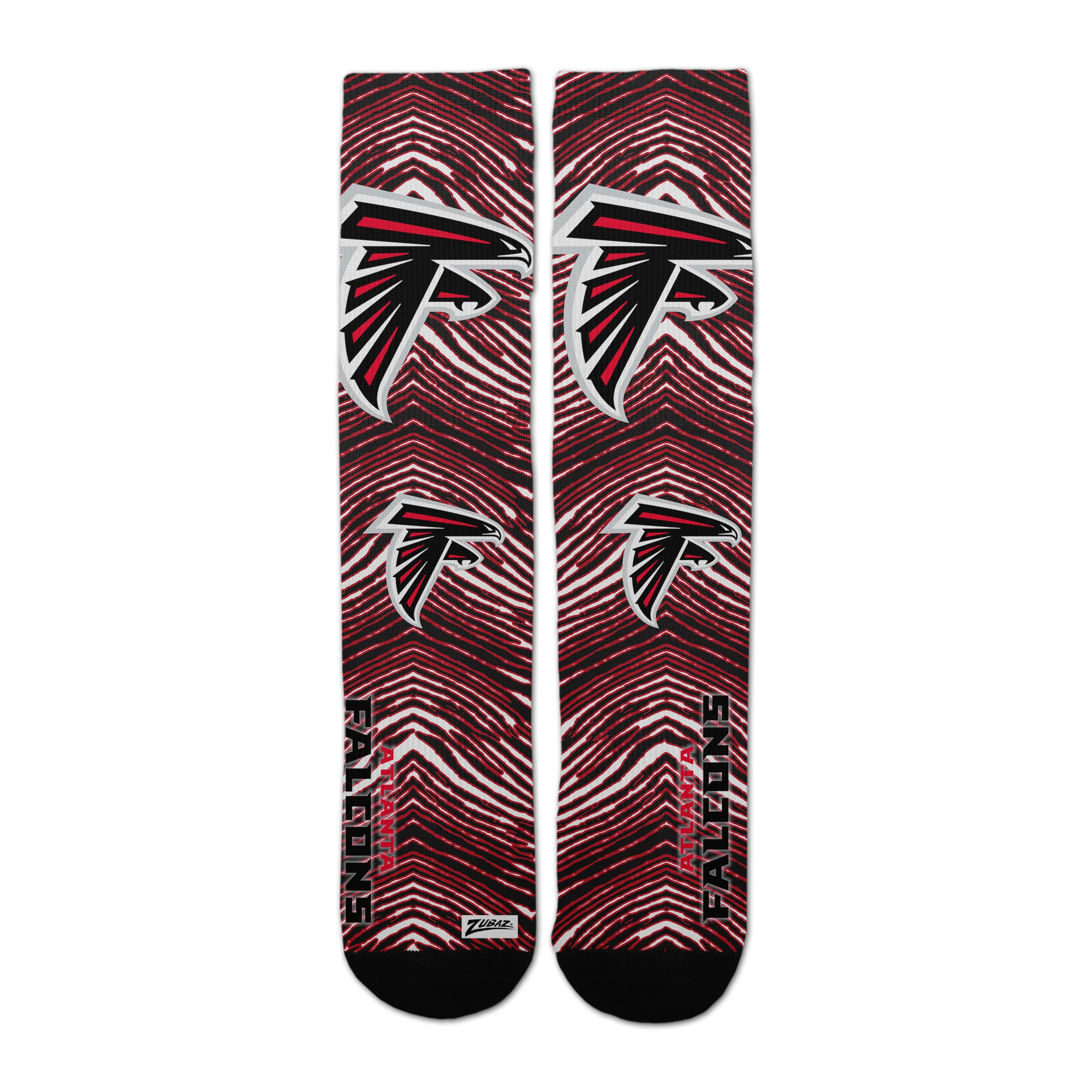 Zubaz By For Bare Feet NFL Zubified Adult and Youth Dress Socks, Atlanta Falcons, One Size - Image 3