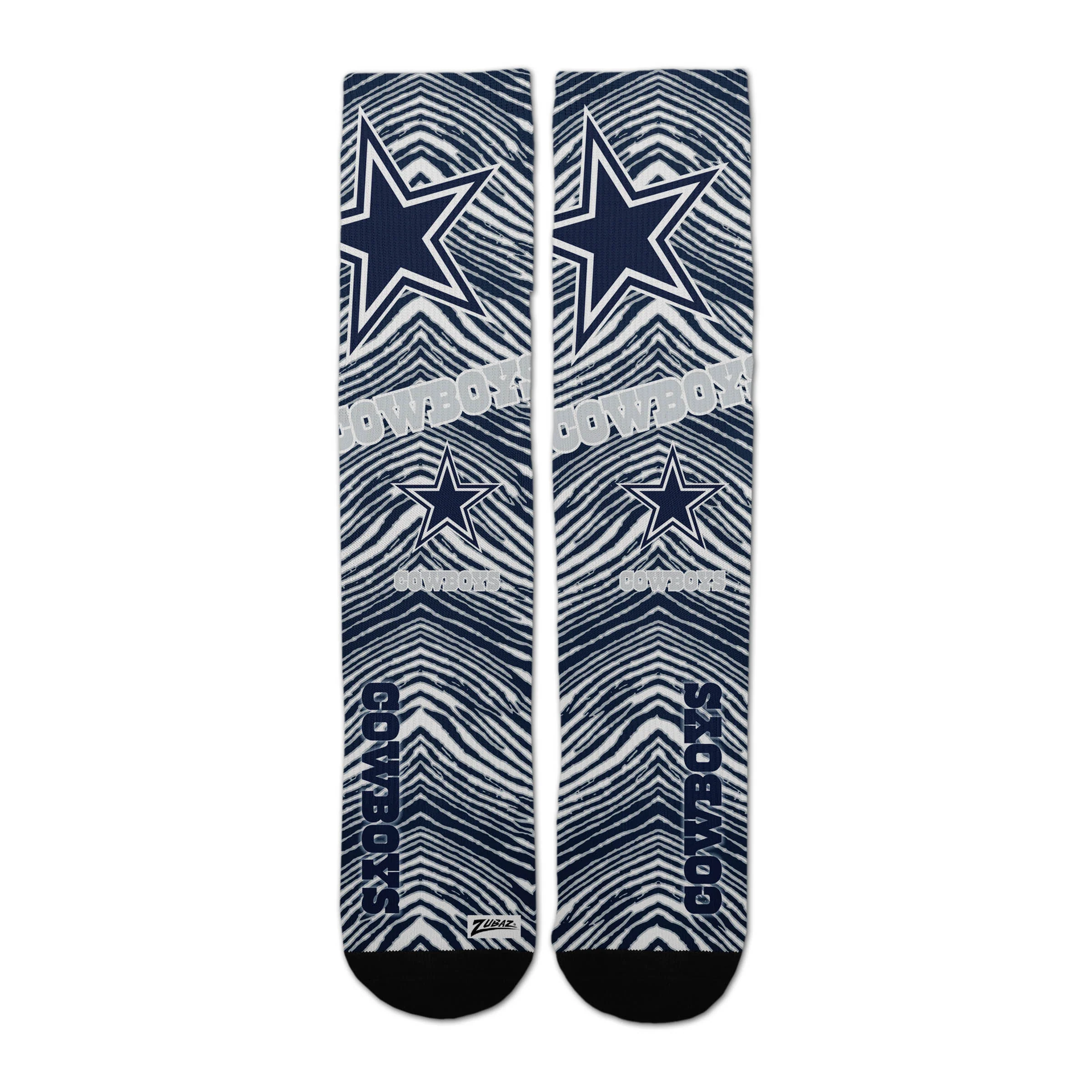 Zubaz By For Bare Feet NFL Zubified Adult and Youth Dress Socks, Dallas Cowboys, One Size - Image 3