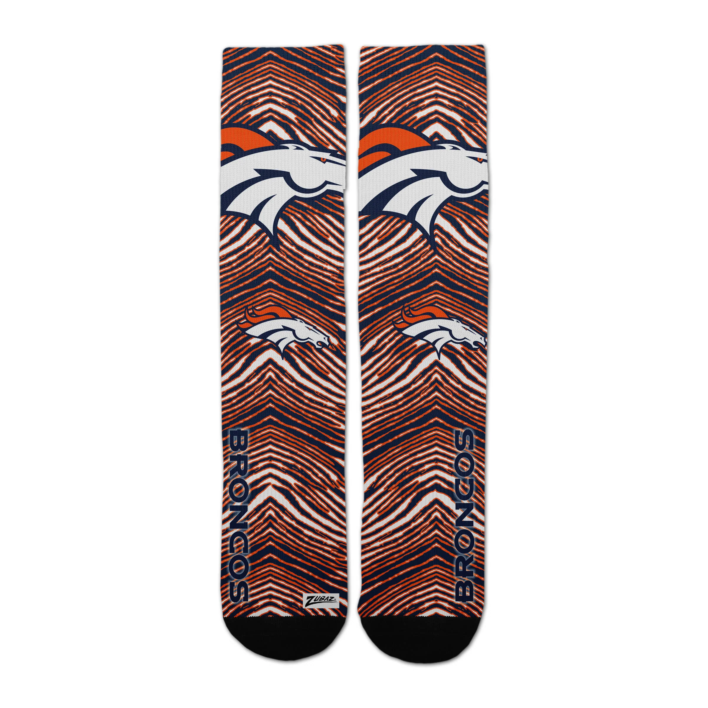 Zubaz By For Bare Feet NFL Zubified Adult and Youth Dress Socks, Denver Broncos, Large - Image 3