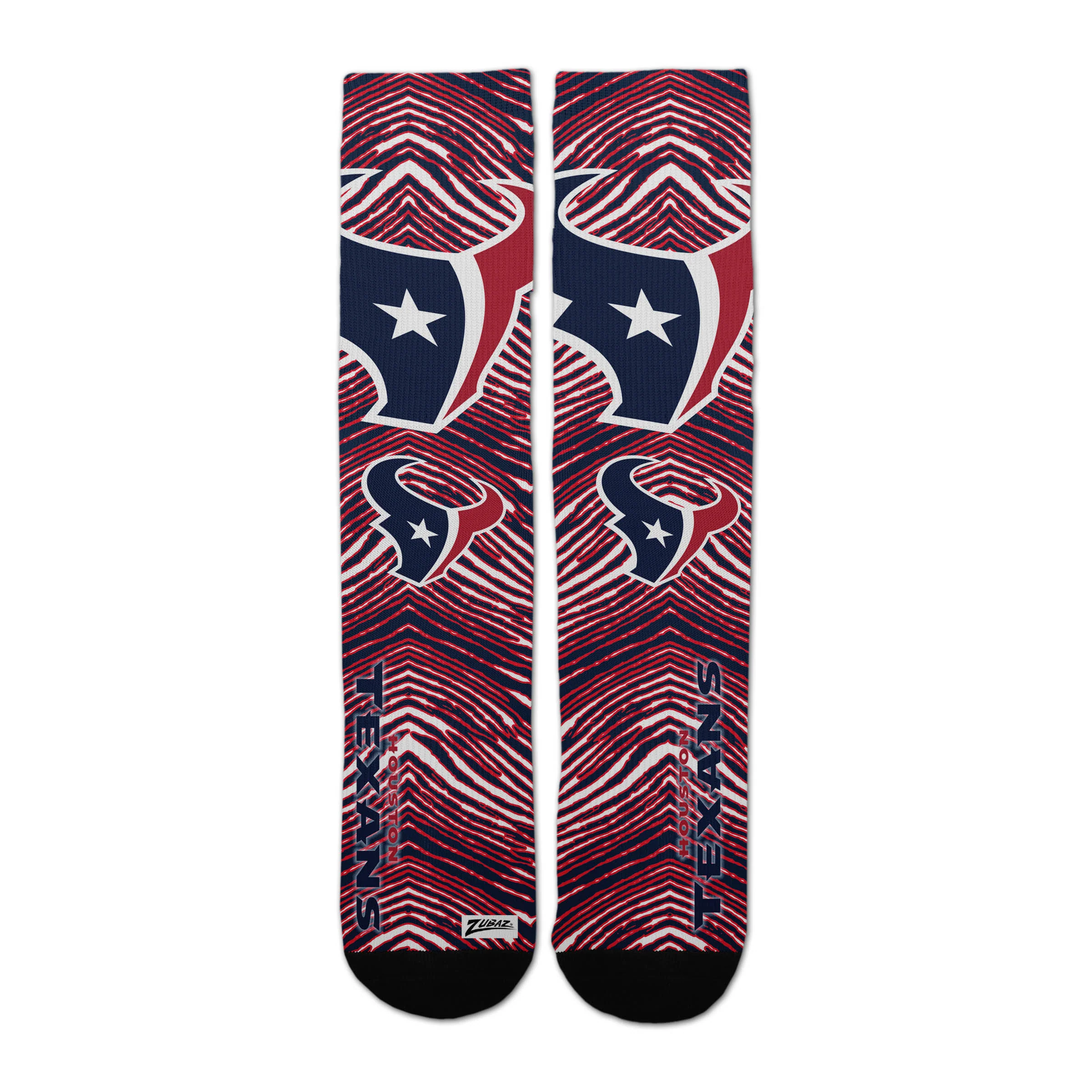Zubaz By For Bare Feet NFL Zubified Adult and Youth Dress Socks, Houston Texans, Large - Image 3