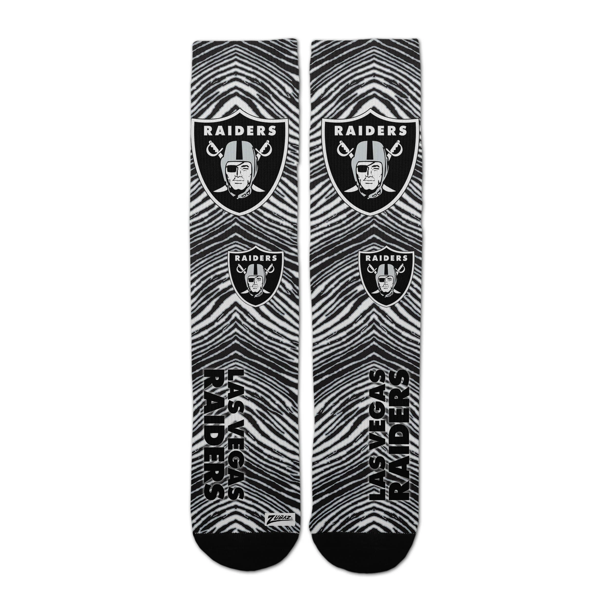 Zubaz By For Bare Feet NFL Zubified Adult and Youth Dress Socks, Las Vegas Raiders, One Size - Image 3