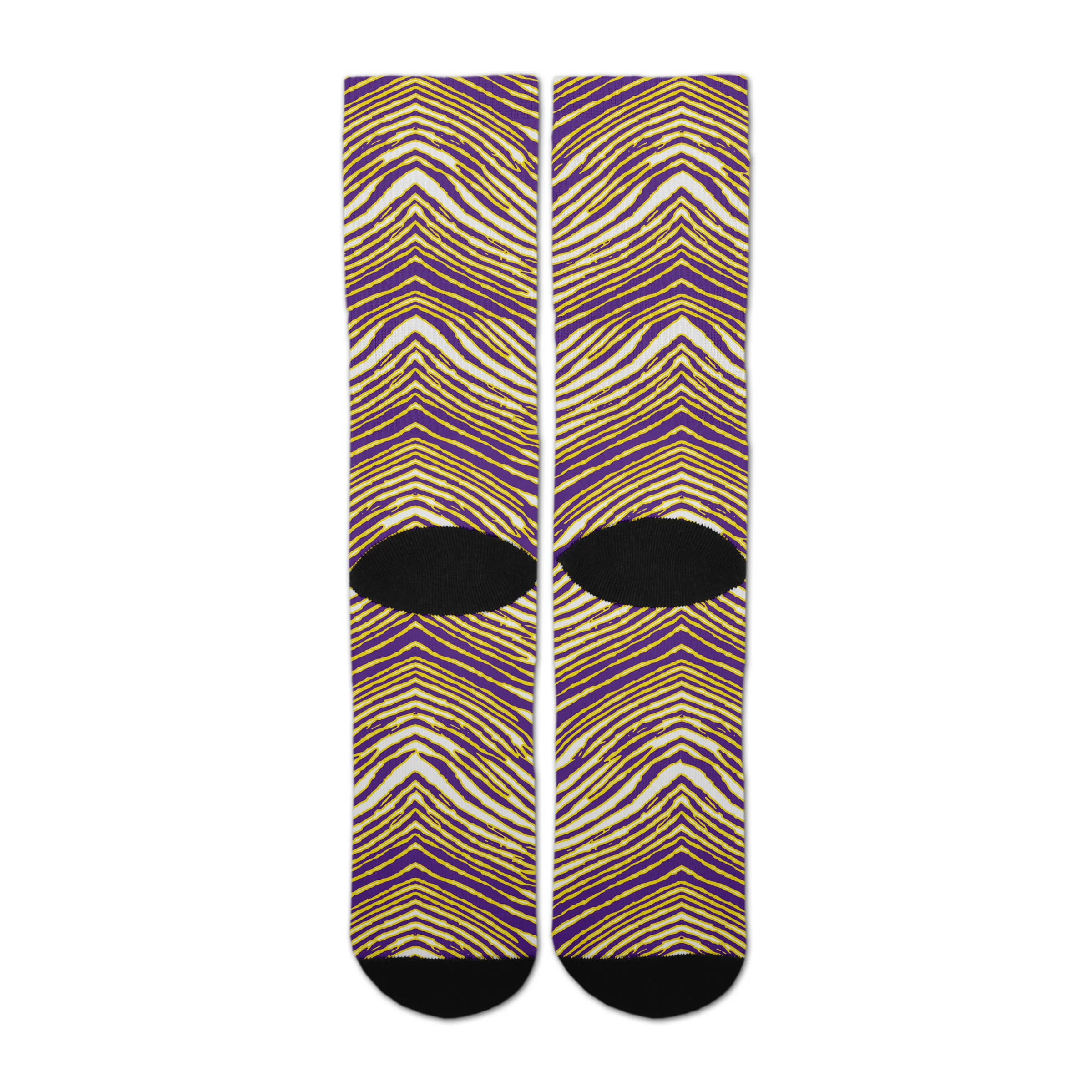 Zubaz By For Bare Feet NFL Zubified Adult and Youth Dress Socks, Minnesota Vikings, One Size - Image 4