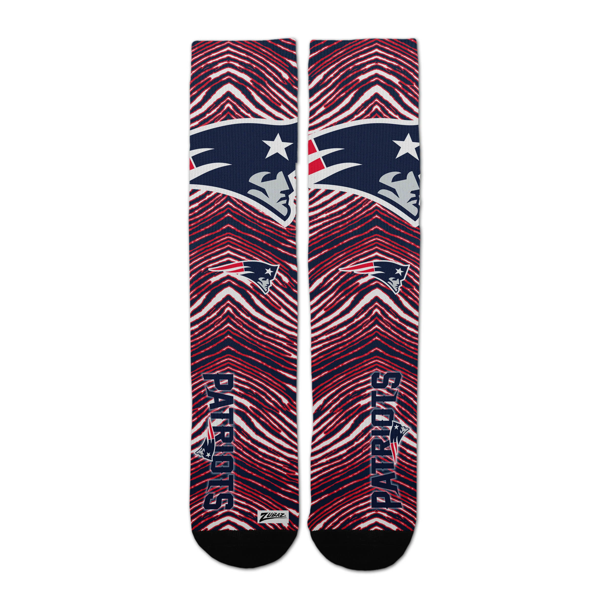 Zubaz By For Bare Feet NFL Zubified Adult and Youth Dress Socks, New England Patriots, One Size - Image 3
