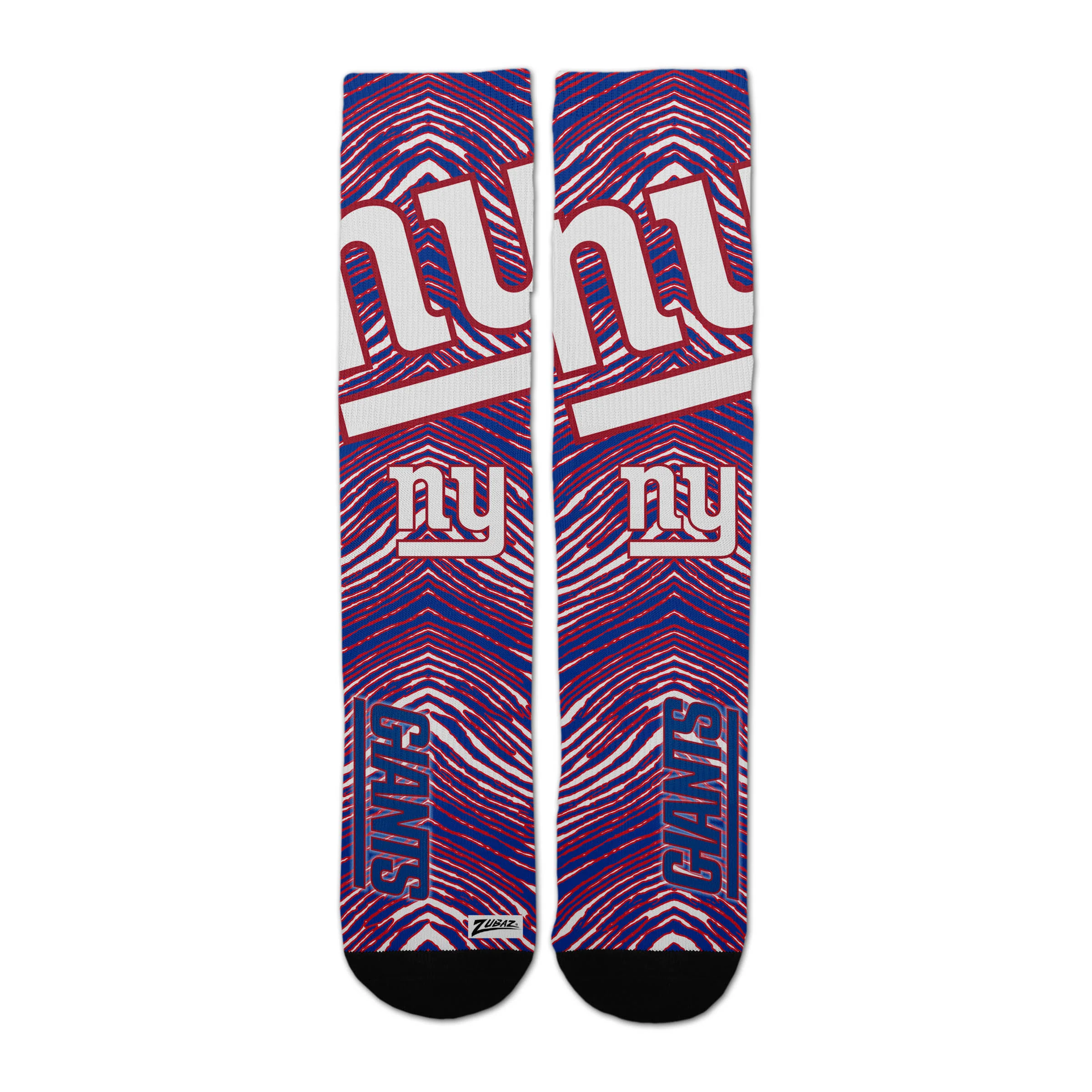 Zubaz By For Bare Feet NFL Zubified Adult and Youth Dress Socks, New York Giants, Large - Image 3