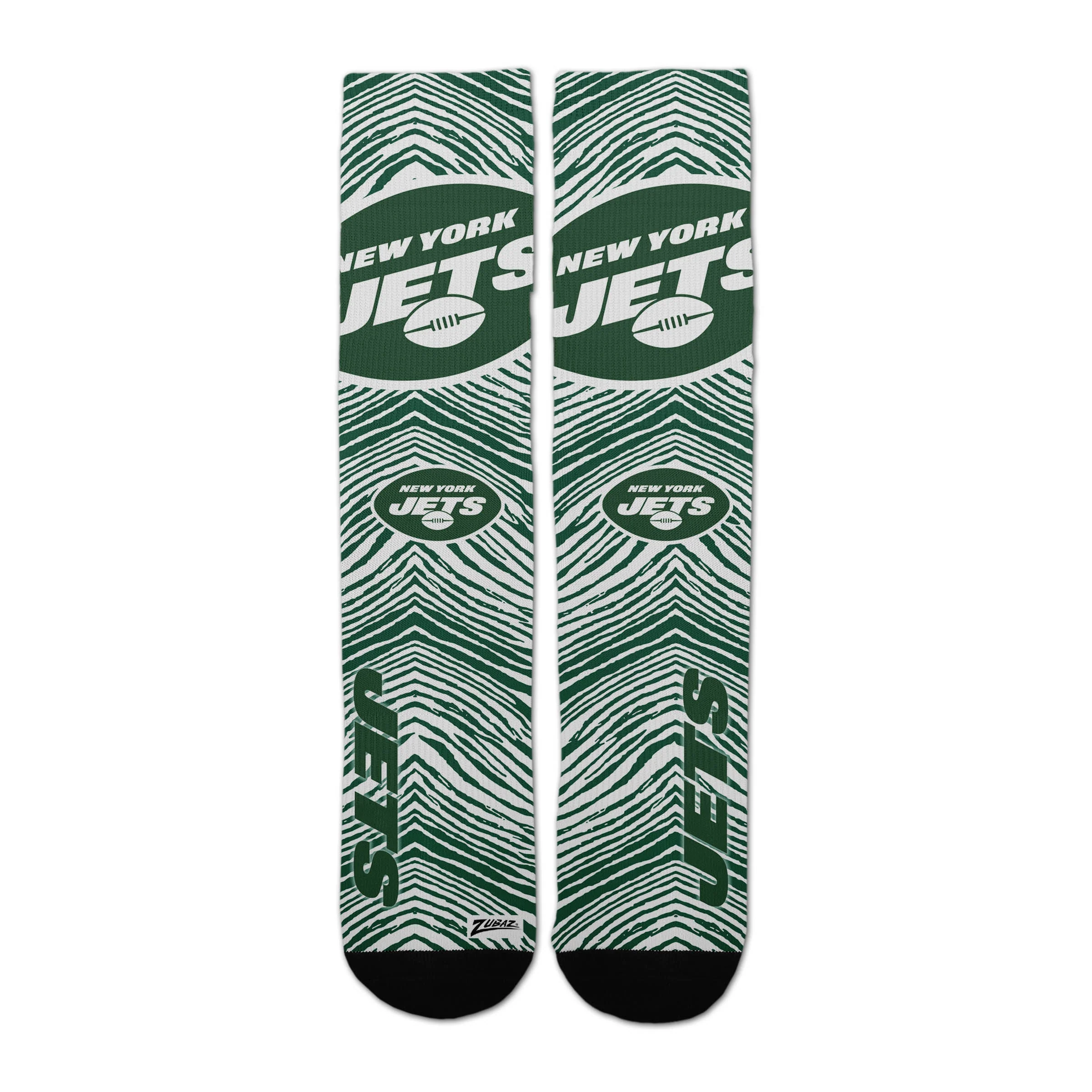 Zubaz By For Bare Feet NFL Zubified Adult and Youth Dress Socks, New York Jets, Large - Image 3