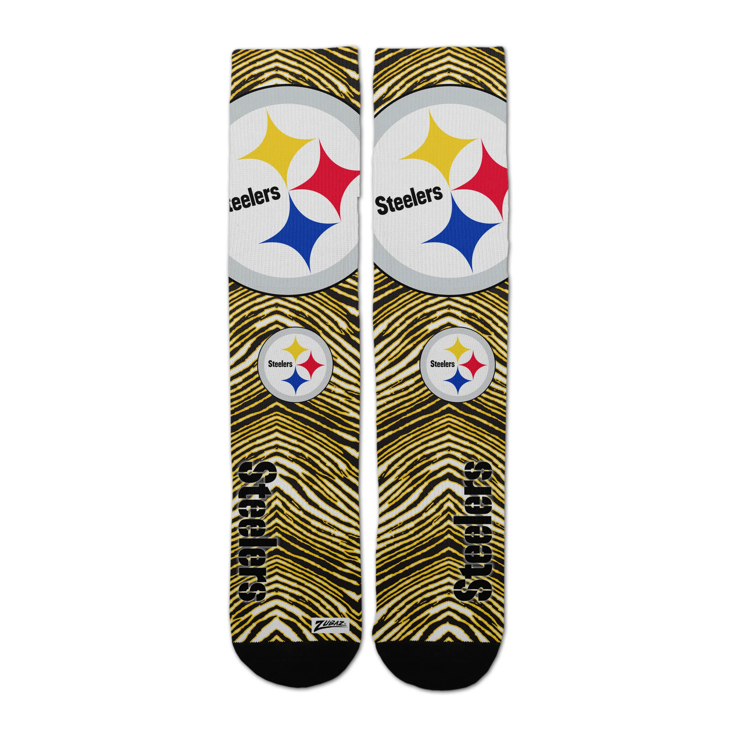 Zubaz By For Bare Feet NFL Zubified Adult and Youth Dress Socks, Pittsburgh Steelers, One Size - Image 3