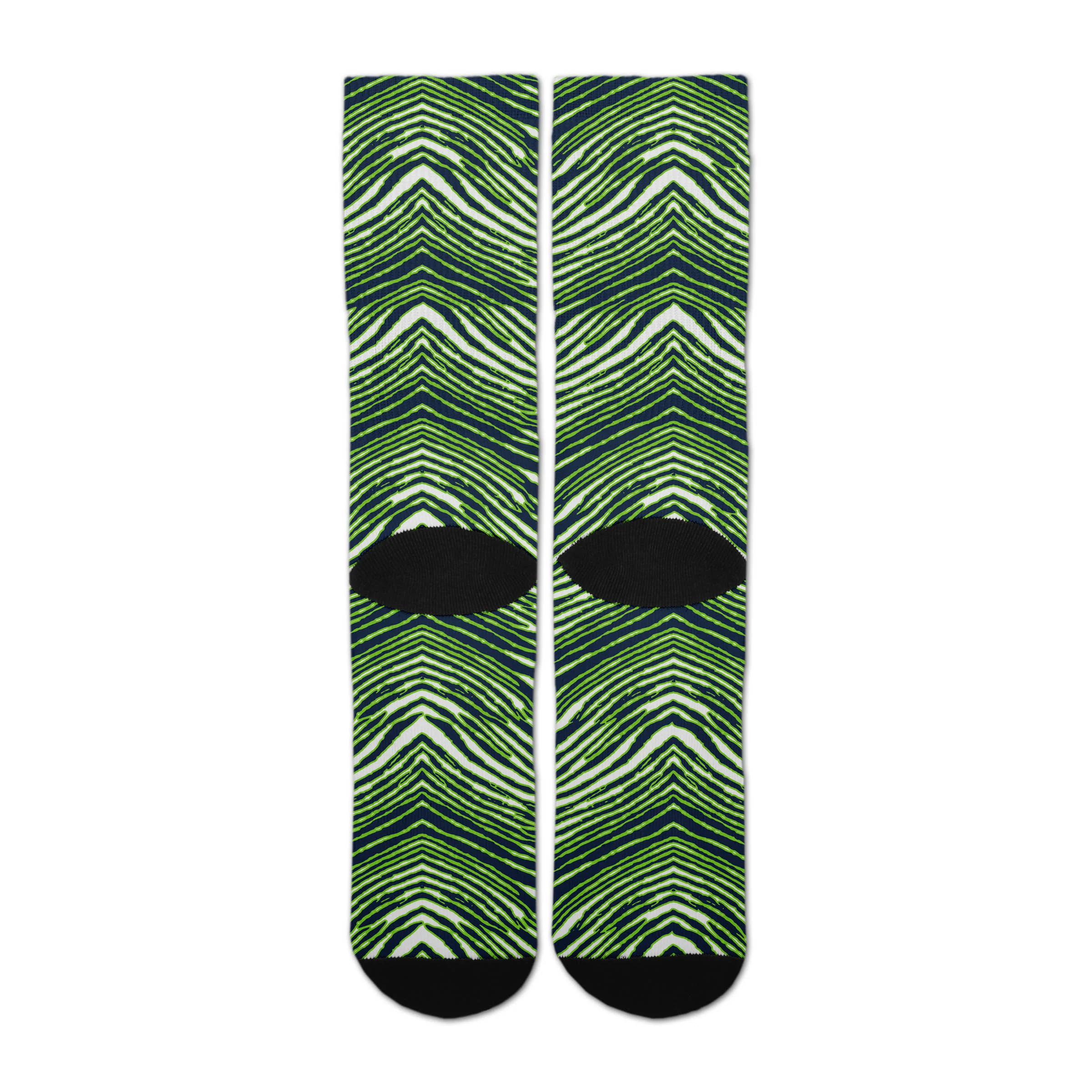 Zubaz By For Bare Feet NFL Zubified Adult and Youth Dress Socks, Seattle Seahawks, Large - Image 4