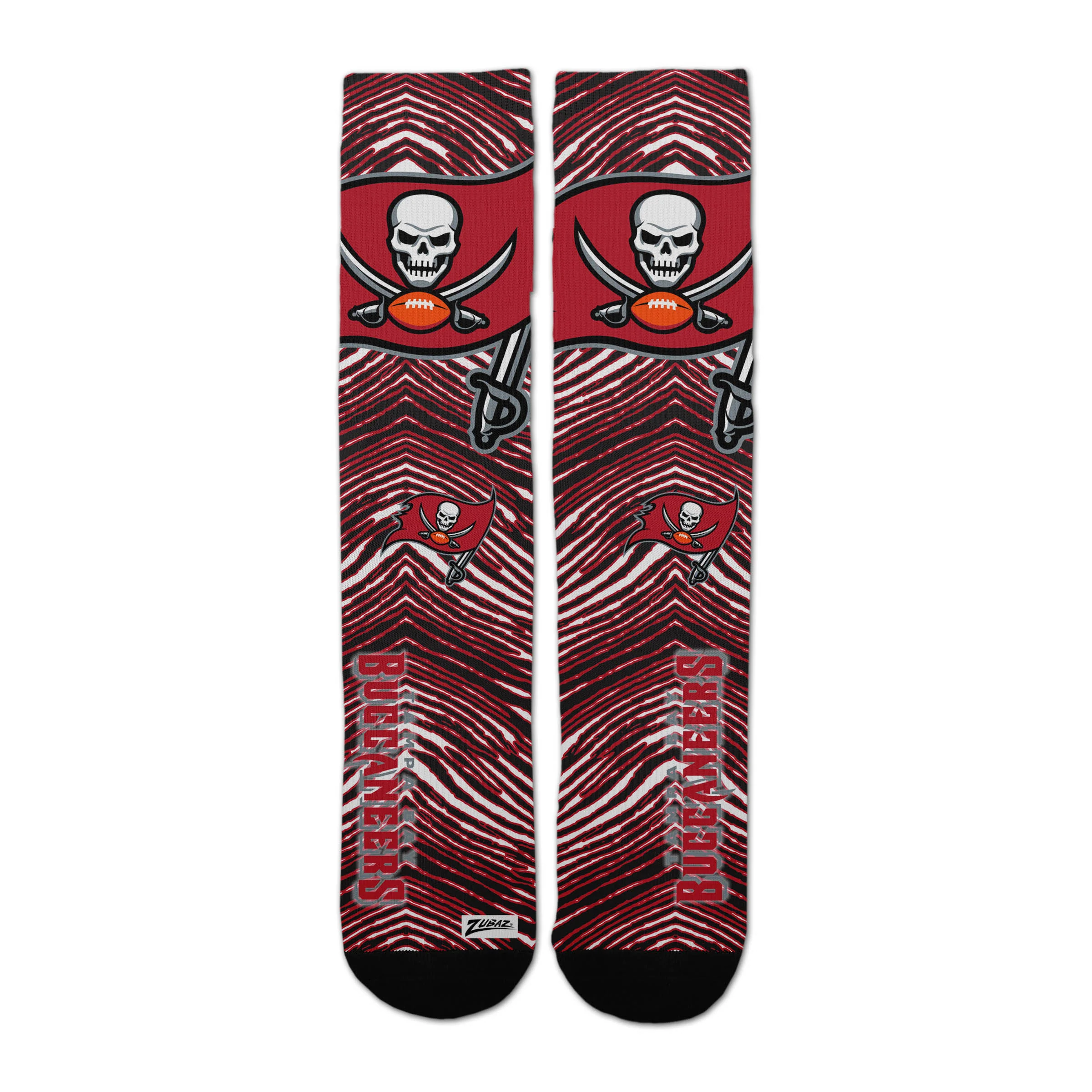 Zubaz By For Bare Feet NFL Zubified Adult and Youth Dress Socks, Tampa Bay Buccaneers, One Size - Image 3