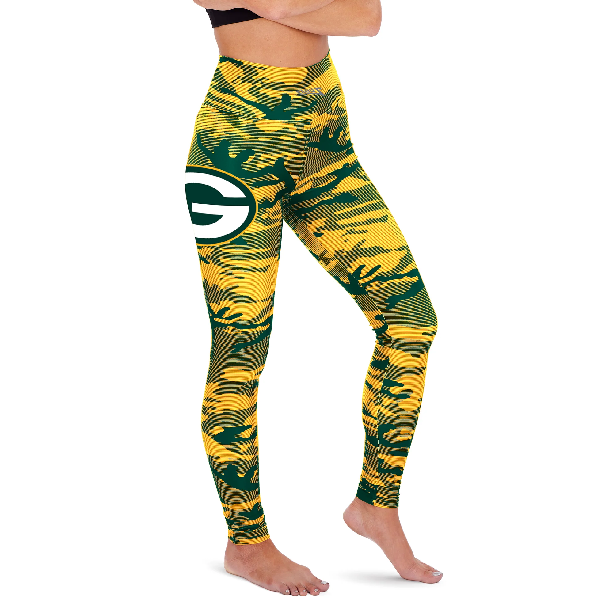 Zubaz Green Bay Packers NFL Women's Camo Lines Legging - Image 6