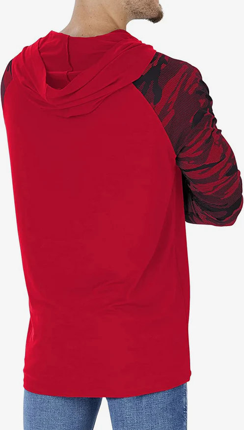 Zubaz Kansas City Chiefs NFL Men's Lightweight Hoodie with Team Camo Sleeves - Image 2