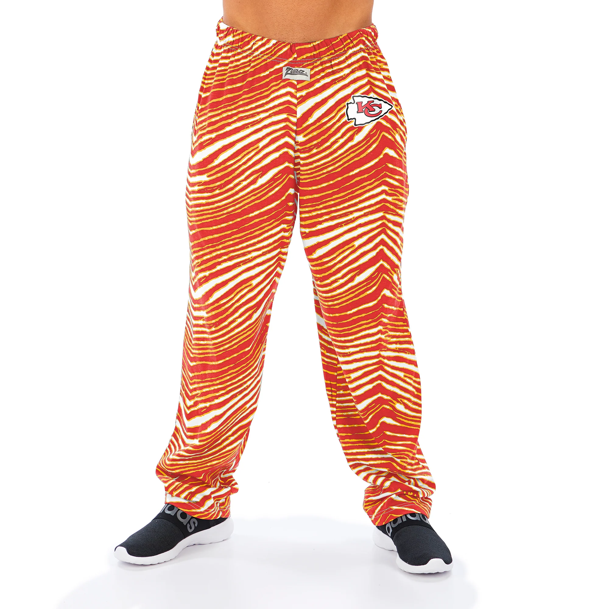 Zubaz Kansas City Chiefs NFL Men's Zebra Left Hip Logo Lounge Pant - Image 6