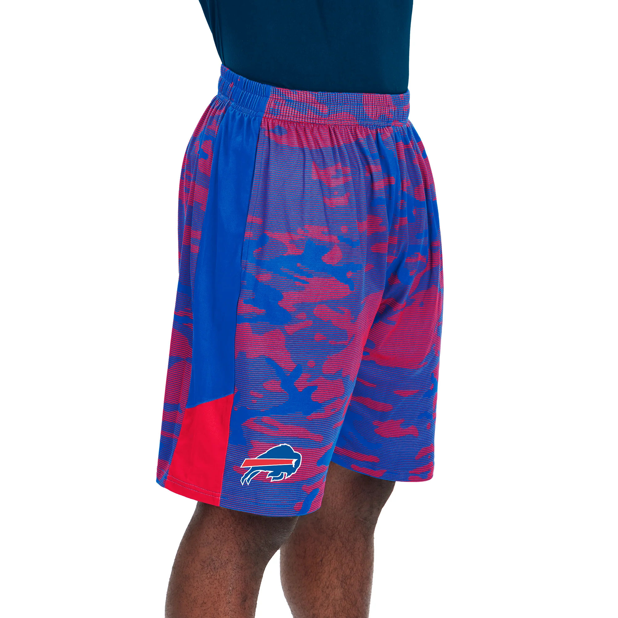 Zubaz Men's NFL Buffalo Bills Lightweight Shorts with Camo Lines - Image 2