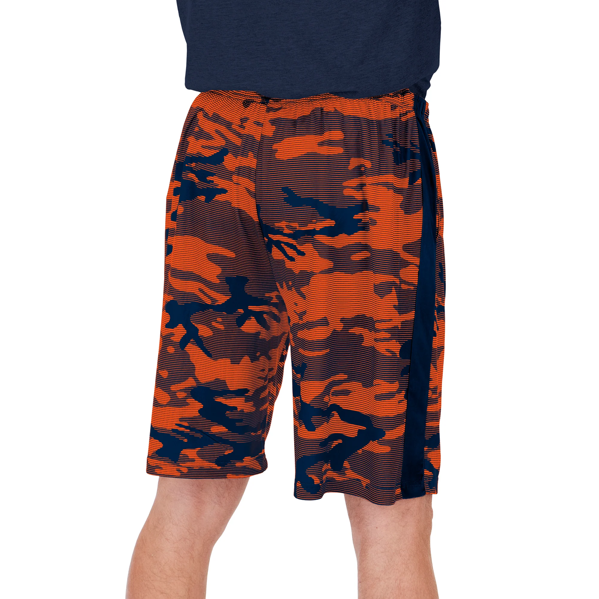 Zubaz Men's NFL Chicago Bears Lightweight Camo Lines Shorts with Logo - Image 3