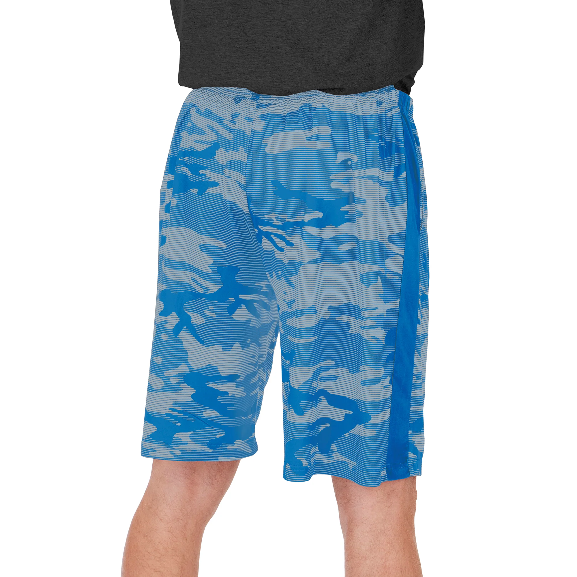Zubaz Men's NFL Detroit Lions Lightweight Camo Lines Shorts with Logo - Image 3