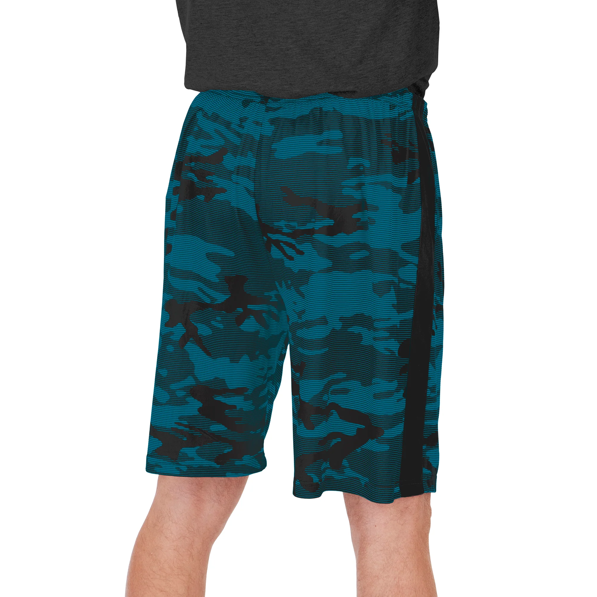 Zubaz Men's NFL Jacksonville Jaguars Lightweight Camo Lines Shorts with Logo - Image 3