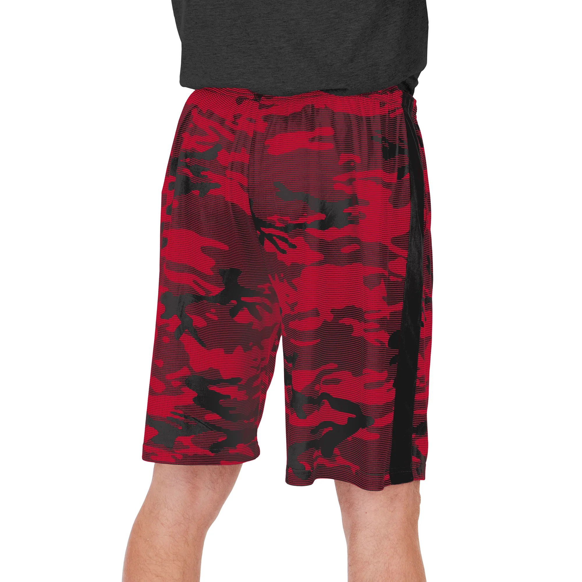 Zubaz Men's NFL Kansas City Chiefs Lightweight Camo Lines Shorts with Logo - Image 3