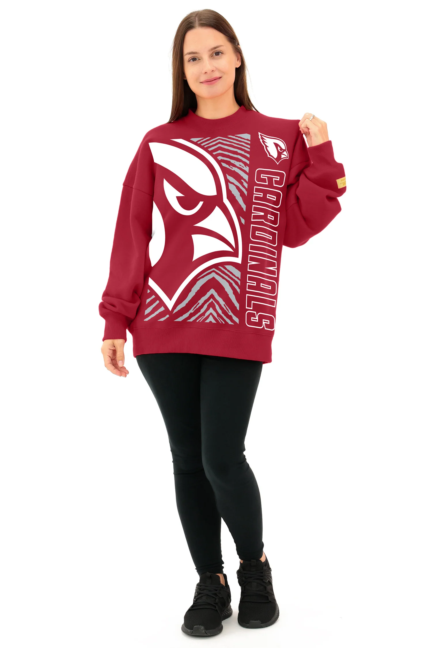Zubaz NFL 90s Drop Shoulder Crewneck -MVP, ARIZONA CARDINALS - Image 2