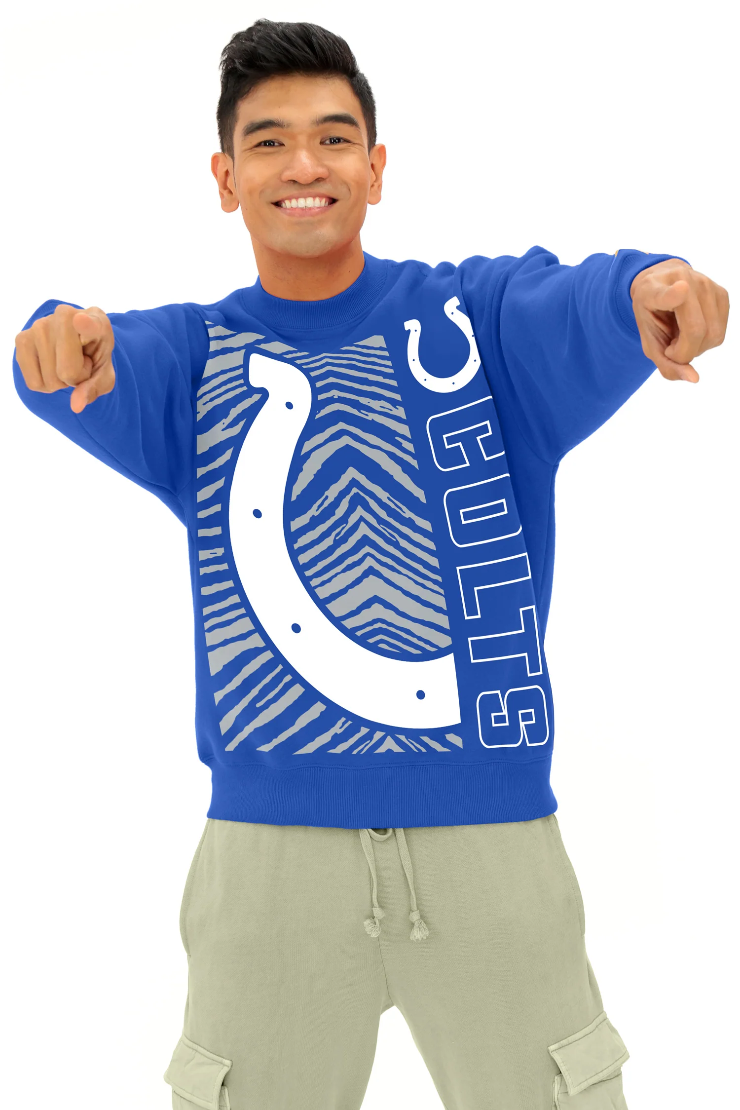 Zubaz NFL 90s Drop Shoulder Crewneck -MVP, INDIANAPOLIS COLTS - Image 4