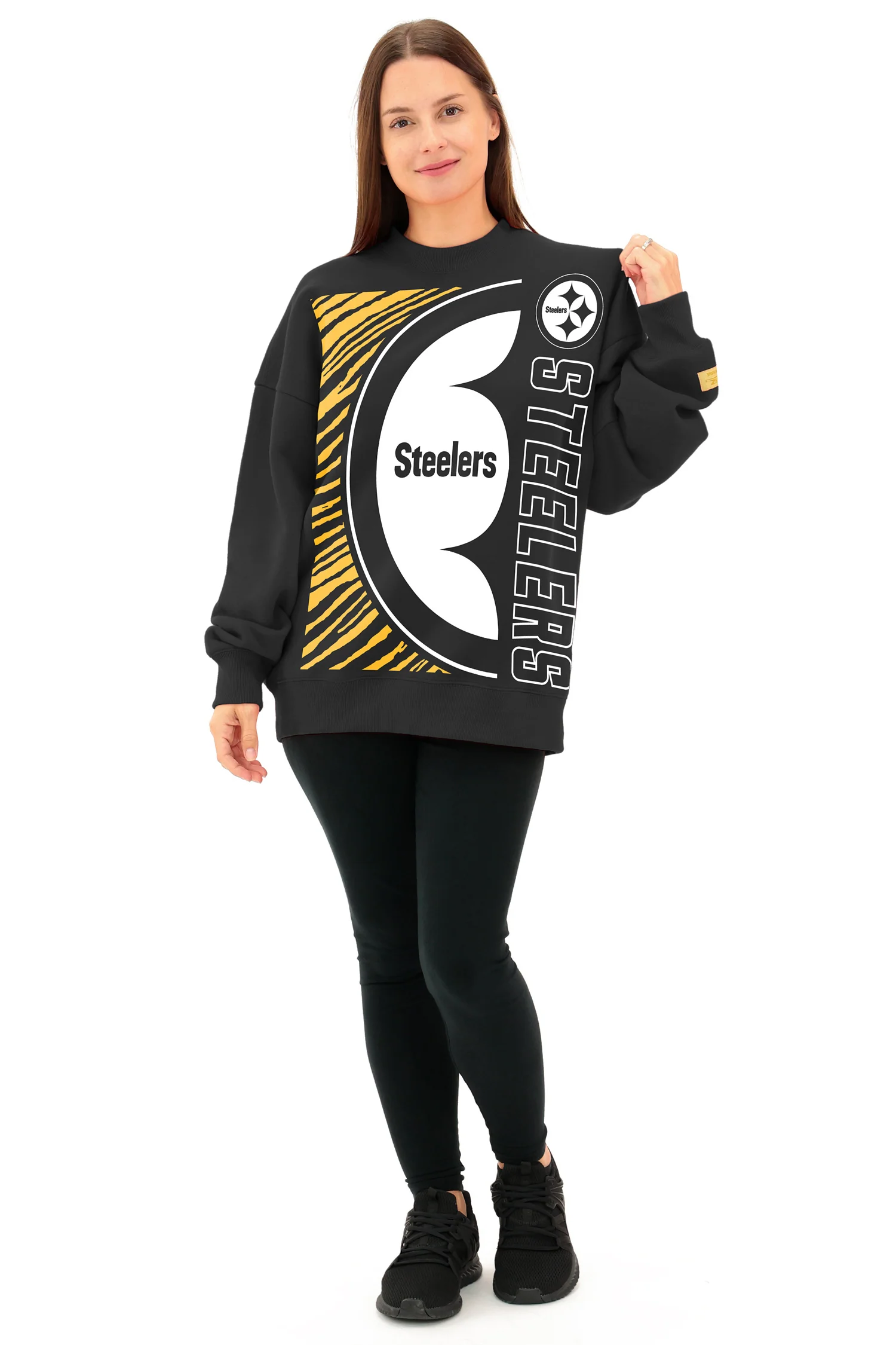 Zubaz NFL 90s Drop Shoulder Crewneck -MVP, PITTSBURGH STEELERS - Image 2