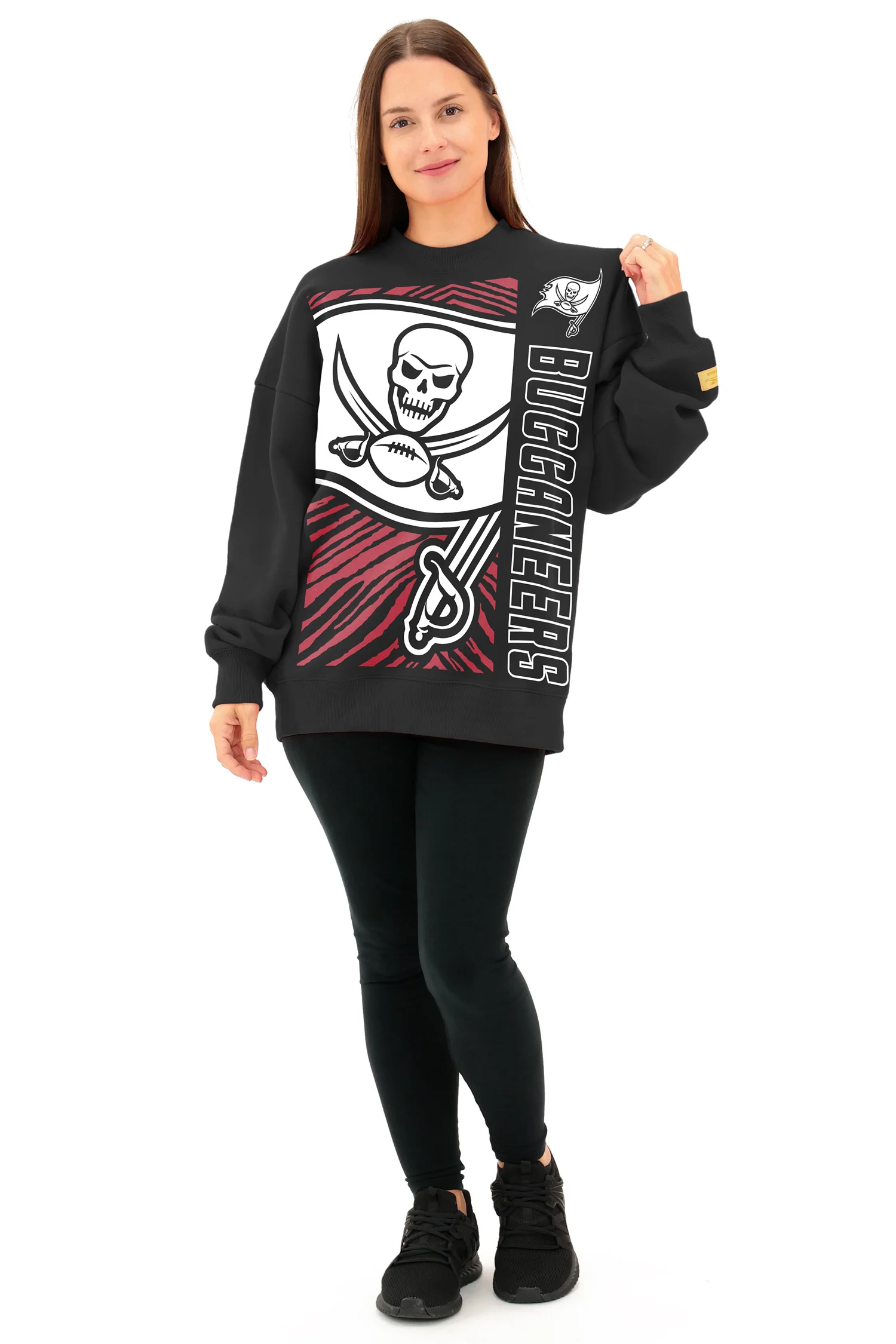 Zubaz NFL   90s Drop Shoulder Crewneck -MVP, TAMPA BAY BUCCANEERS - Image 2