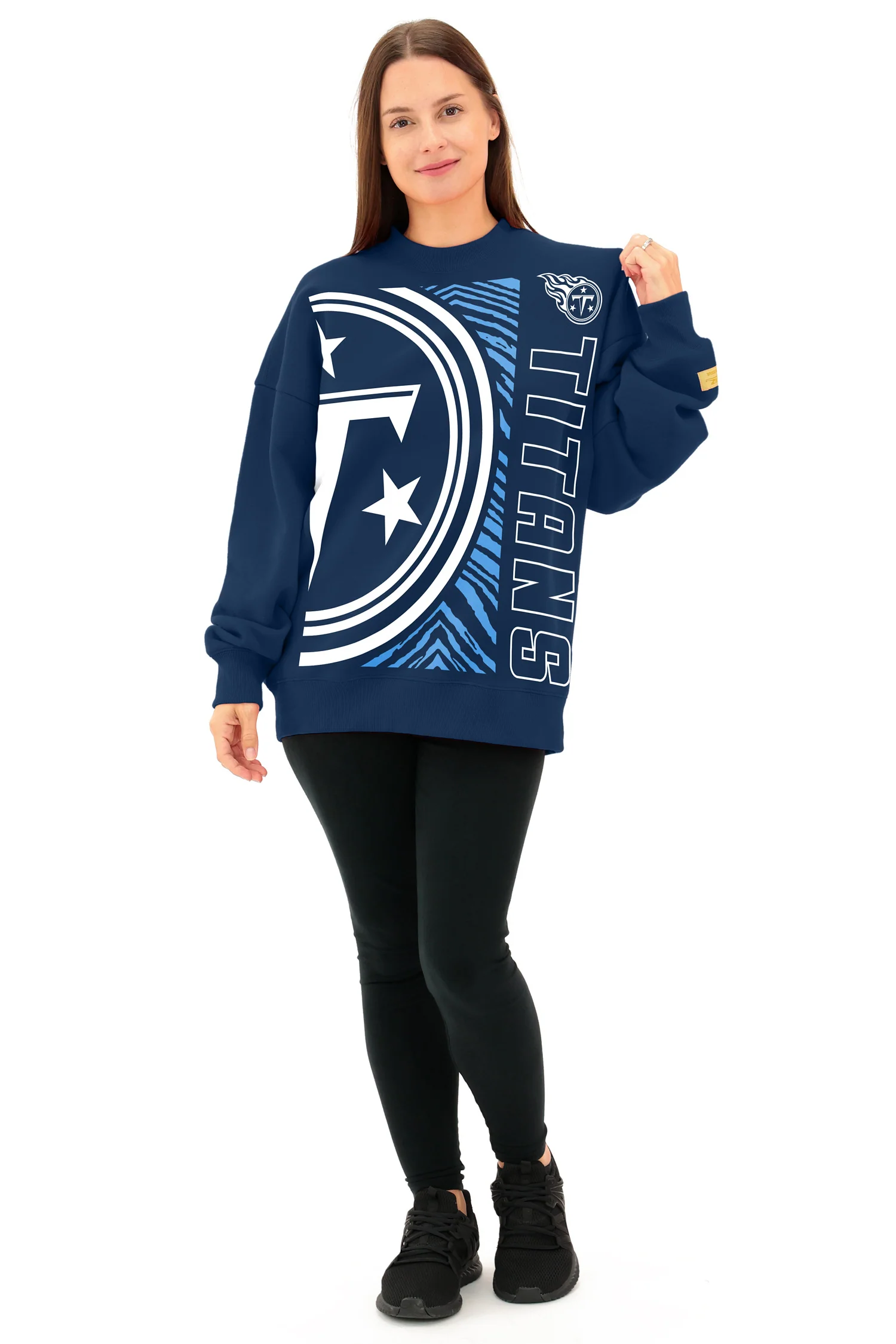 Zubaz NFL 90s Drop Shoulder Crewneck -MVP, TENNESSEE TITANS - Image 2