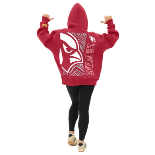 Zubaz NFL 90s Drop Shoulder Hoodie -MVP, ARIZONA CARDINALS - Image 3