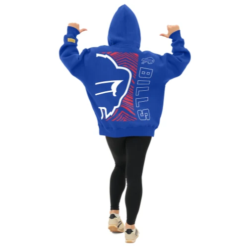 Zubaz NFL 90s Drop Shoulder Hoodie -MVP, BUFFALO BILLS - Image 3