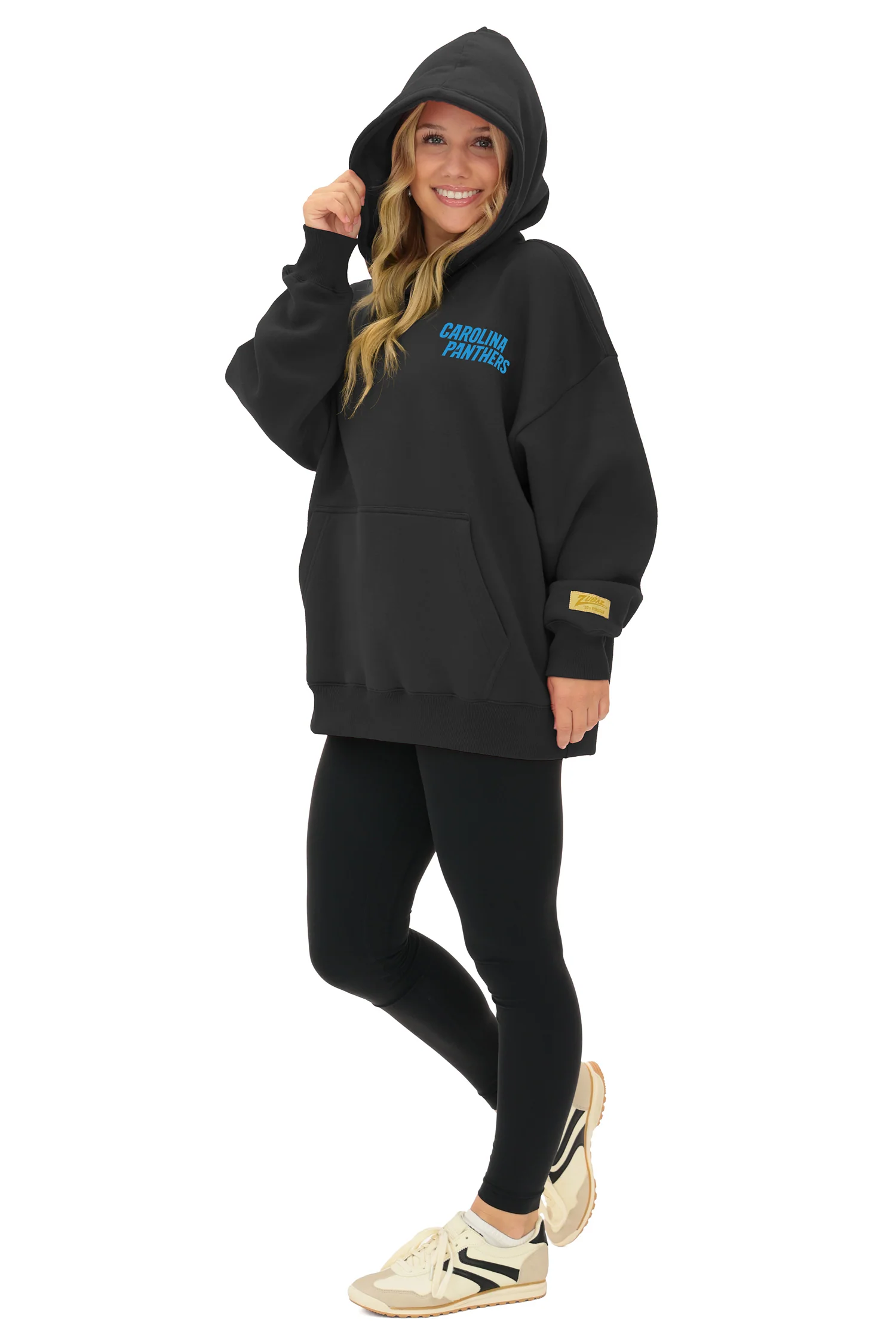 Zubaz NFL 90s Drop Shoulder Hoodie -MVP, CAROLINA PANTHERS - Image 7