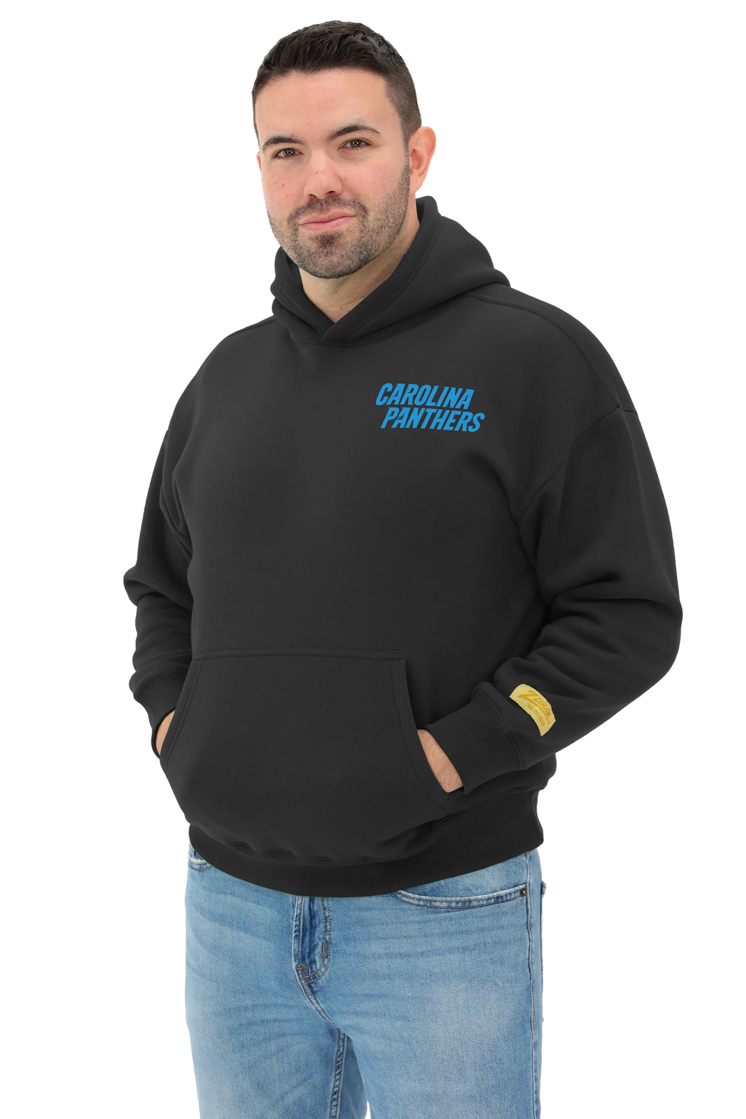 Zubaz NFL 90s Drop Shoulder Hoodie -MVP, CAROLINA PANTHERS - Image 9