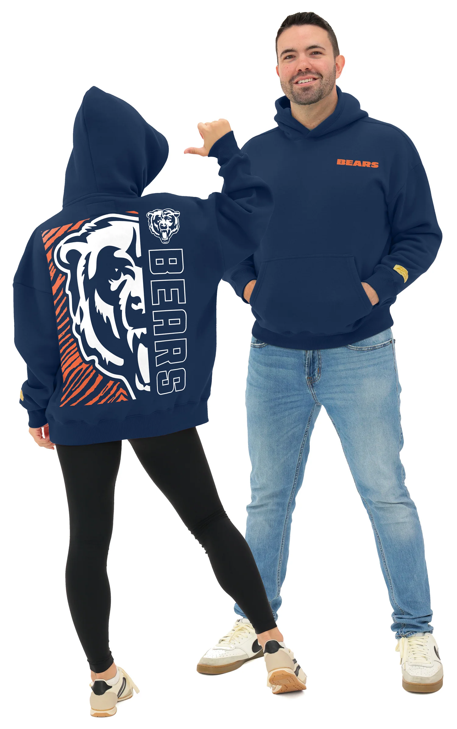 Zubaz NFL 90s Drop Shoulder Hoodie -MVP, CHICAGO BEARS - Image 12