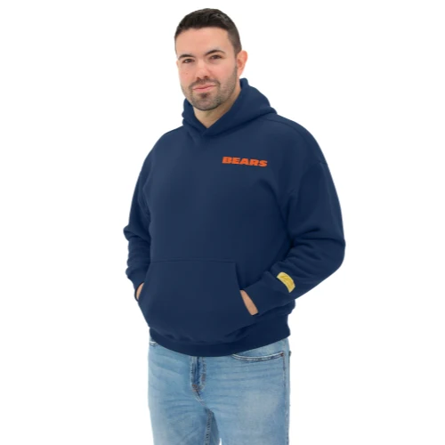Zubaz NFL 90s Drop Shoulder Hoodie -MVP, CHICAGO BEARS - Image 4