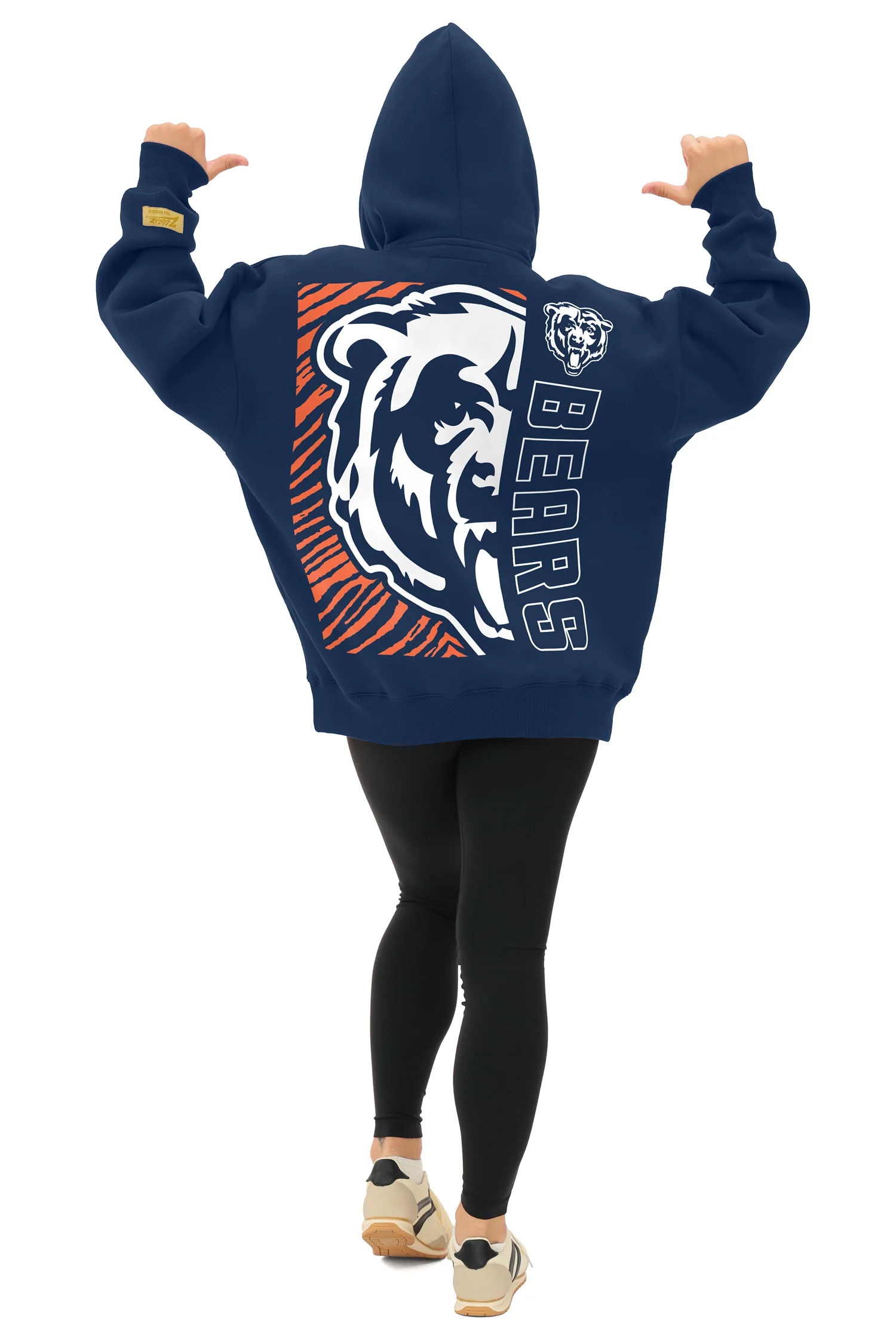 Zubaz NFL 90s Drop Shoulder Hoodie -MVP, CHICAGO BEARS - Image 8
