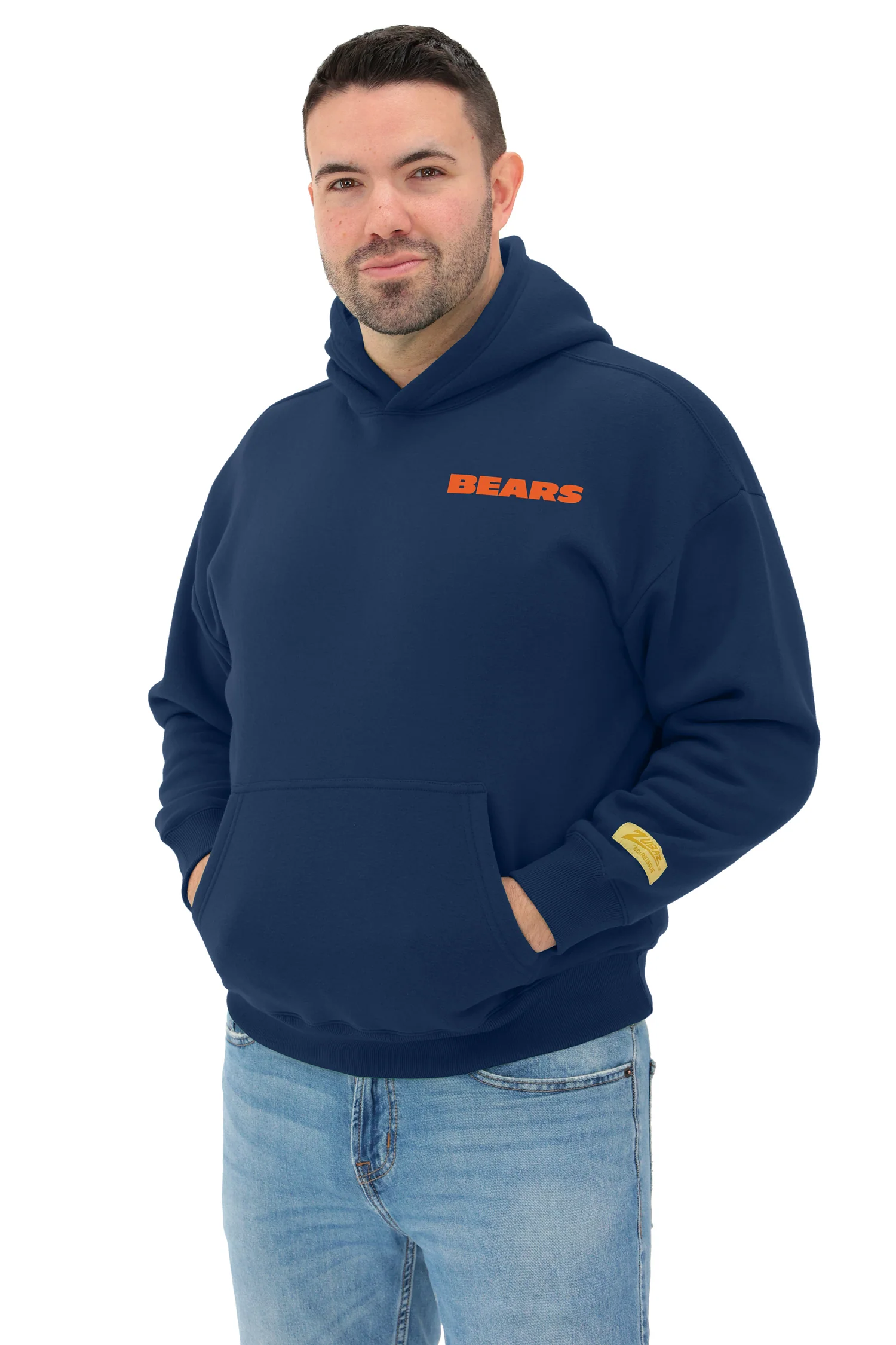 Zubaz NFL 90s Drop Shoulder Hoodie -MVP, CHICAGO BEARS - Image 9