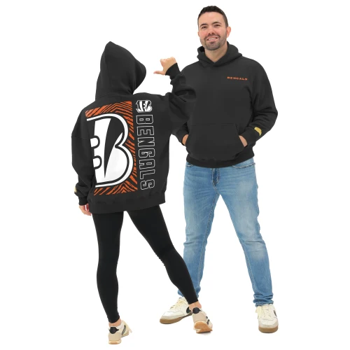 Zubaz NFL 90s Drop Shoulder Hoodie -MVP, CINCINNATI BENGALS