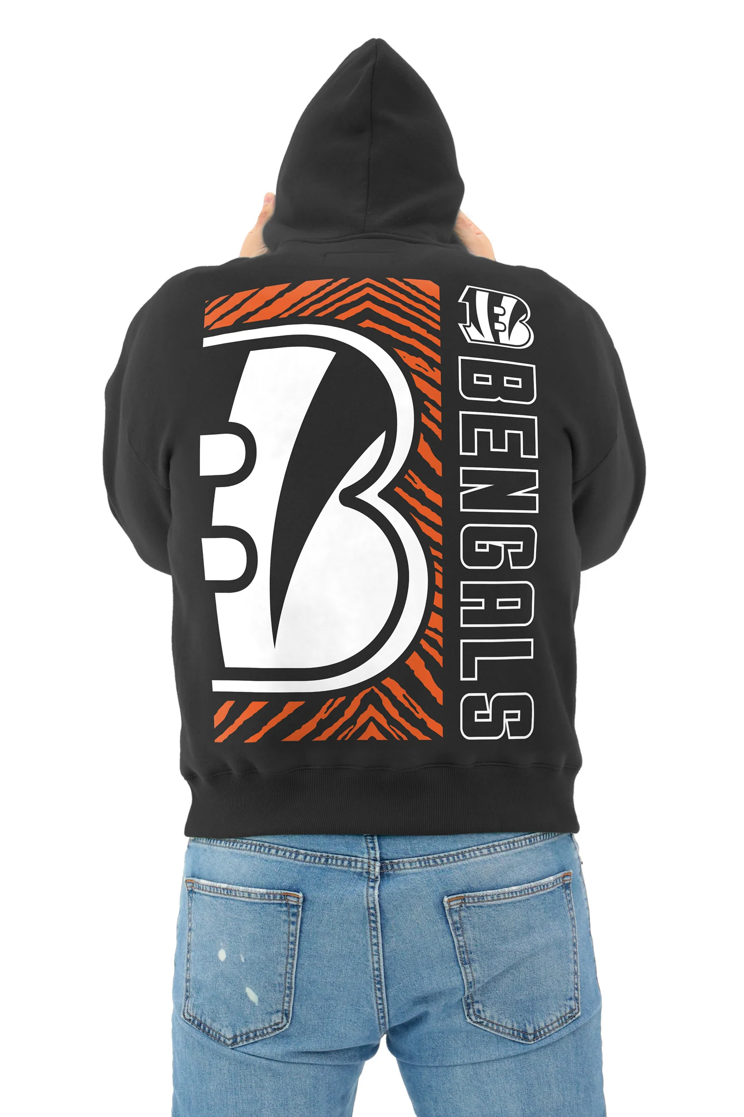 Zubaz NFL 90s Drop Shoulder Hoodie -MVP, CINCINNATI BENGALS - Image 10