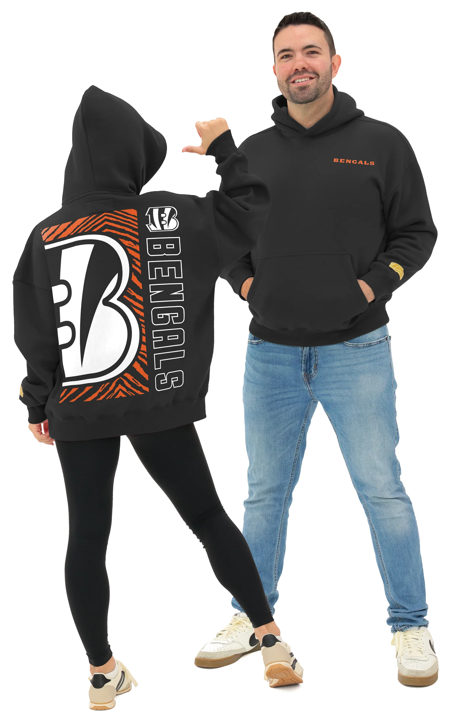 Zubaz NFL 90s Drop Shoulder Hoodie -MVP, CINCINNATI BENGALS - Image 12